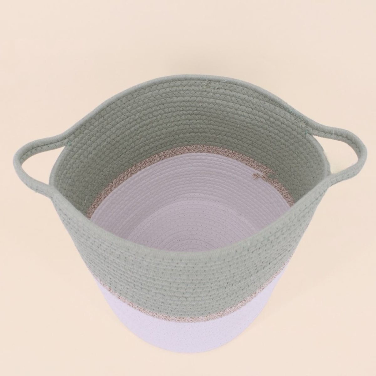 Lot de 2 paniers en corde beige, AZAO