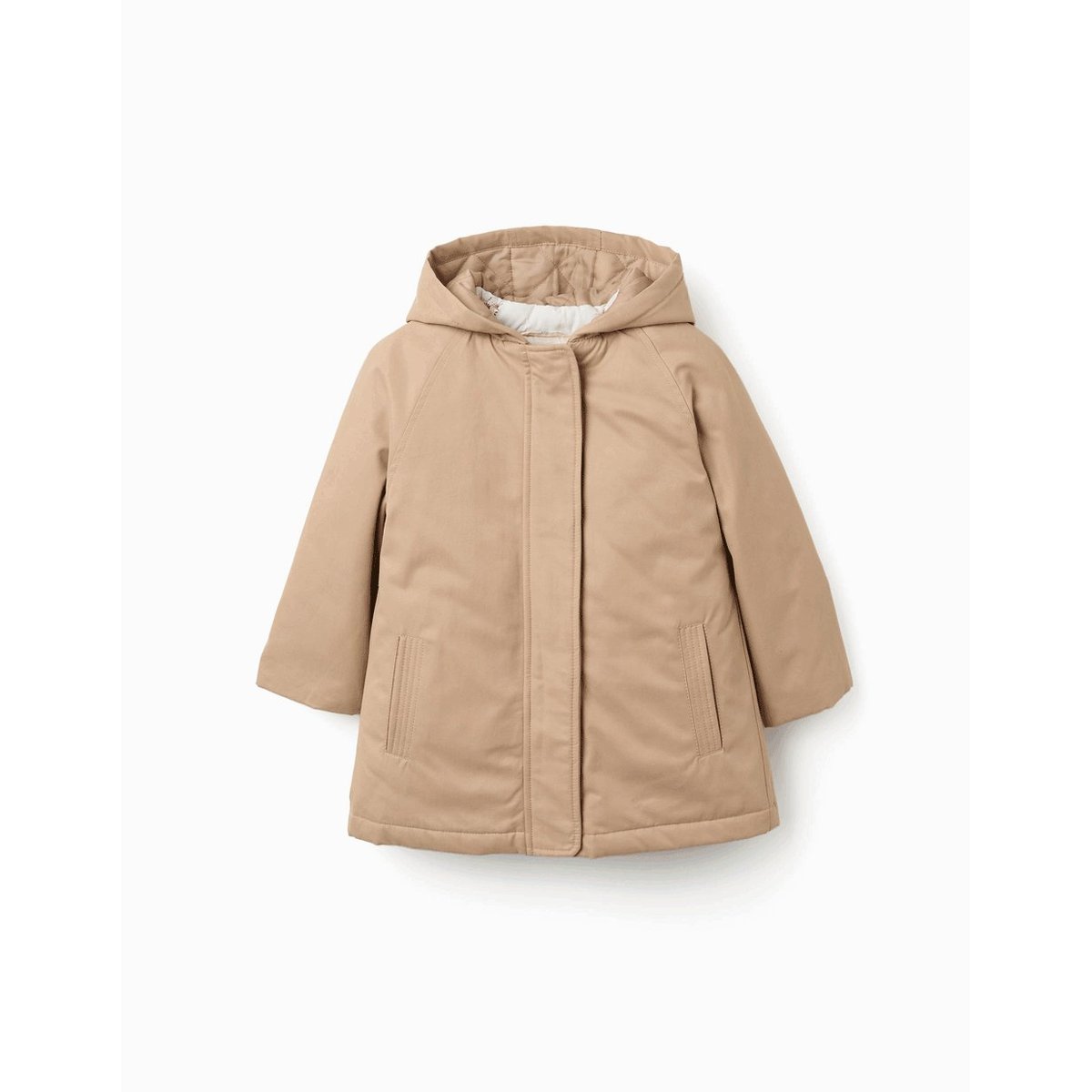 Parka 3-en-1 rembourrée avec capuche beige clair, ZIPPY
