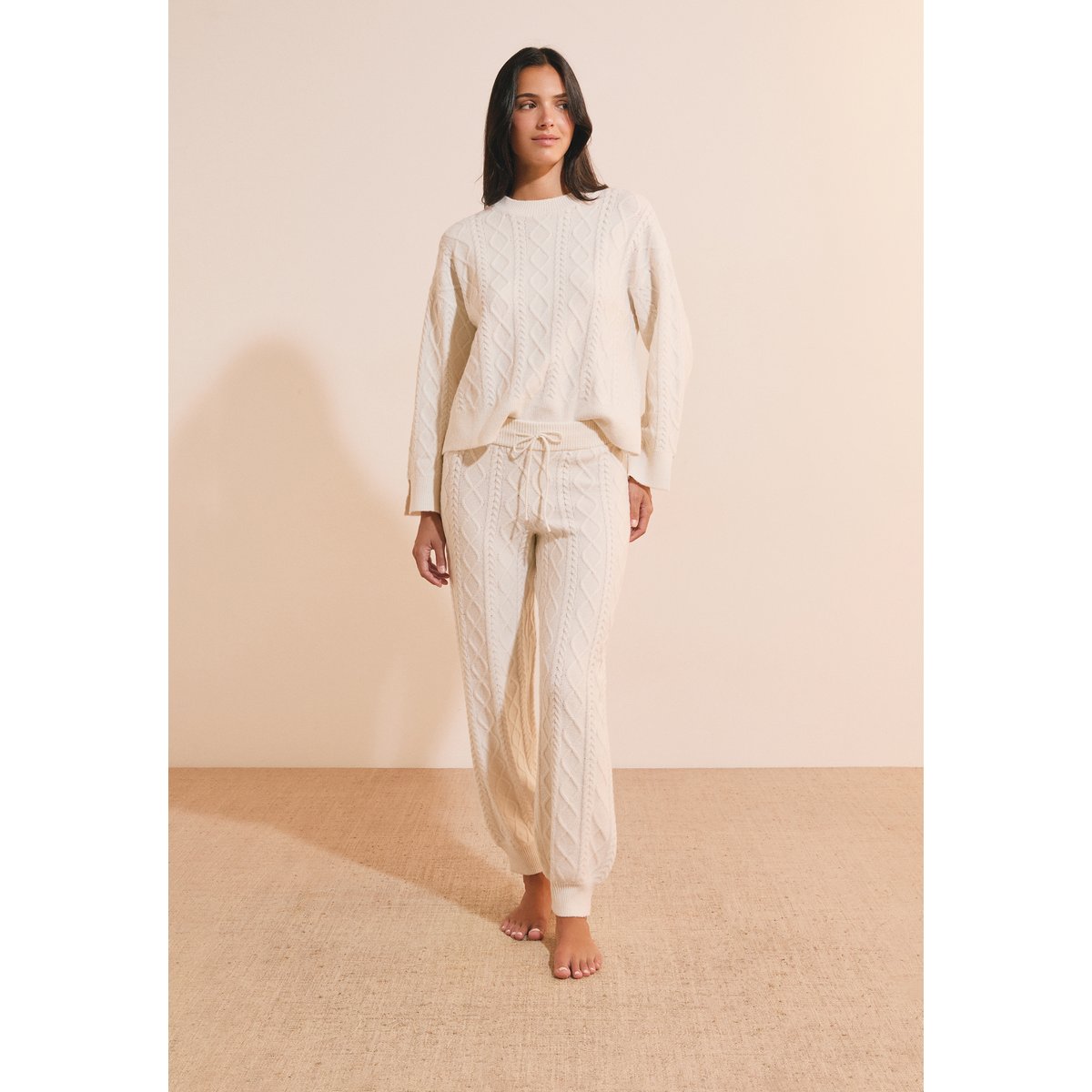 Pantalon en maille BLANCA ecru, ETAM