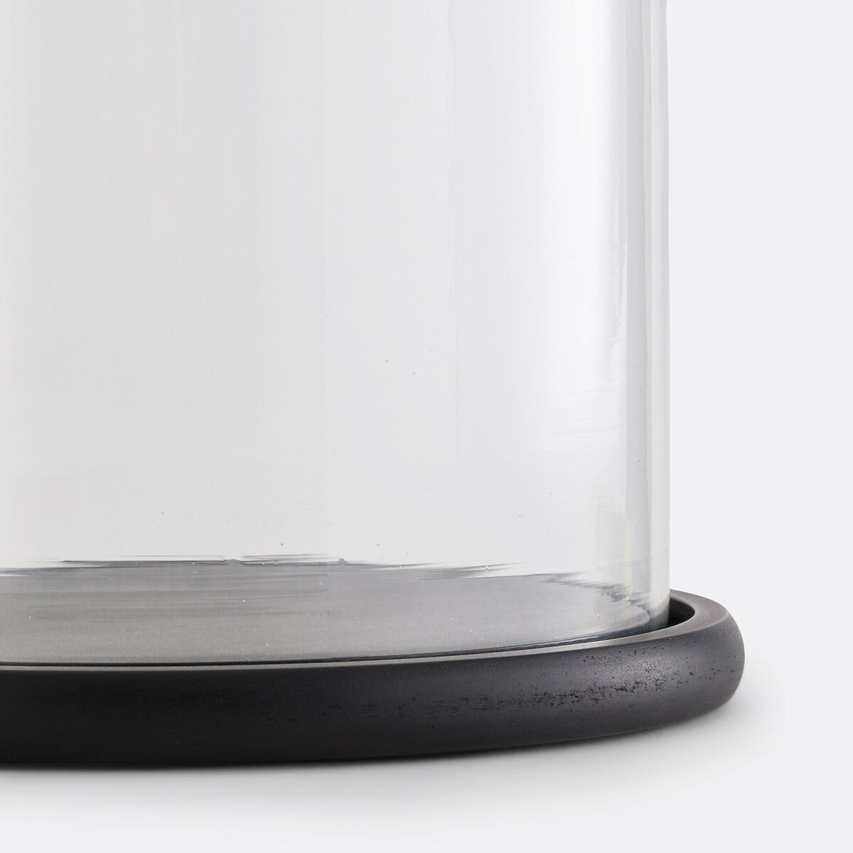Cloche en verre avec socle noir H32 cm, Campa noir/transparent, LA REDOUTE INTERIEURS