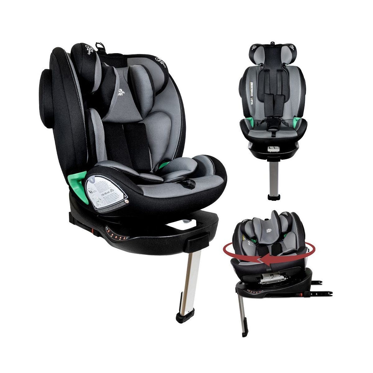Siège auto Pax - gris - sécurité enfant en voiture multicolore, INTERBABY