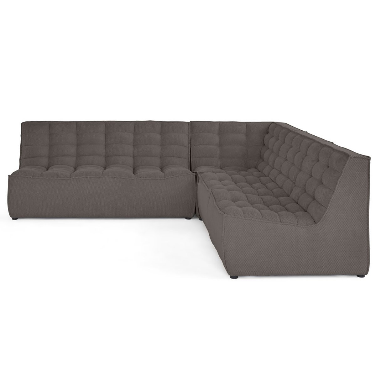Canapé d'Angle réversible 5 places - ELLIE gris, BEST MOBILIER