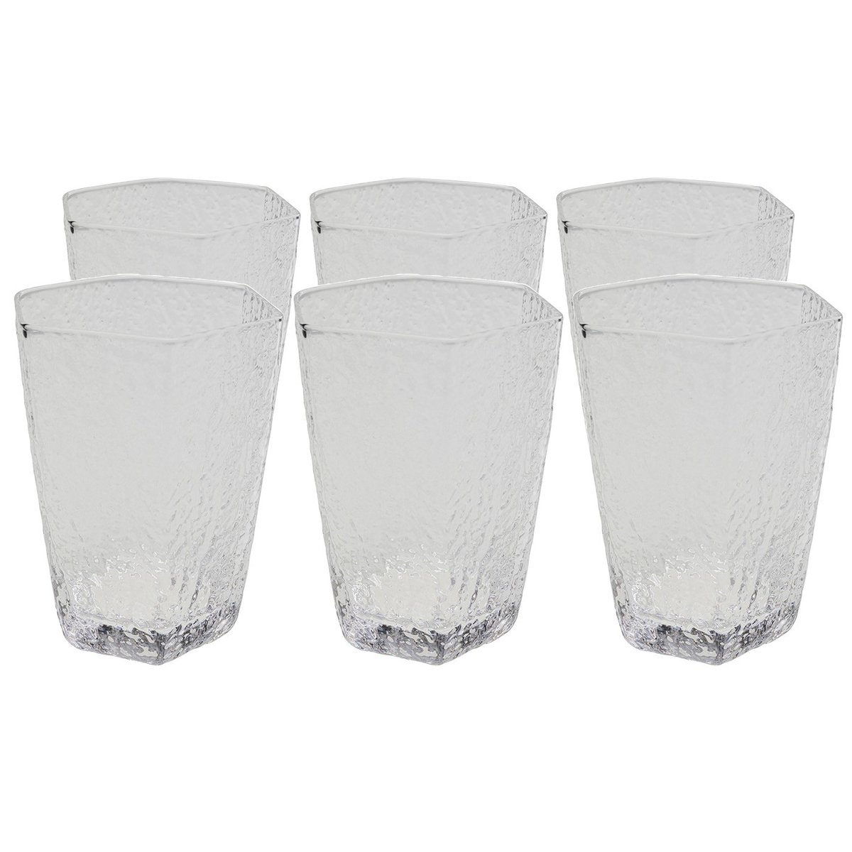 Lot de 6 verres à eau, CASCATA transparent, KARE DESIGN