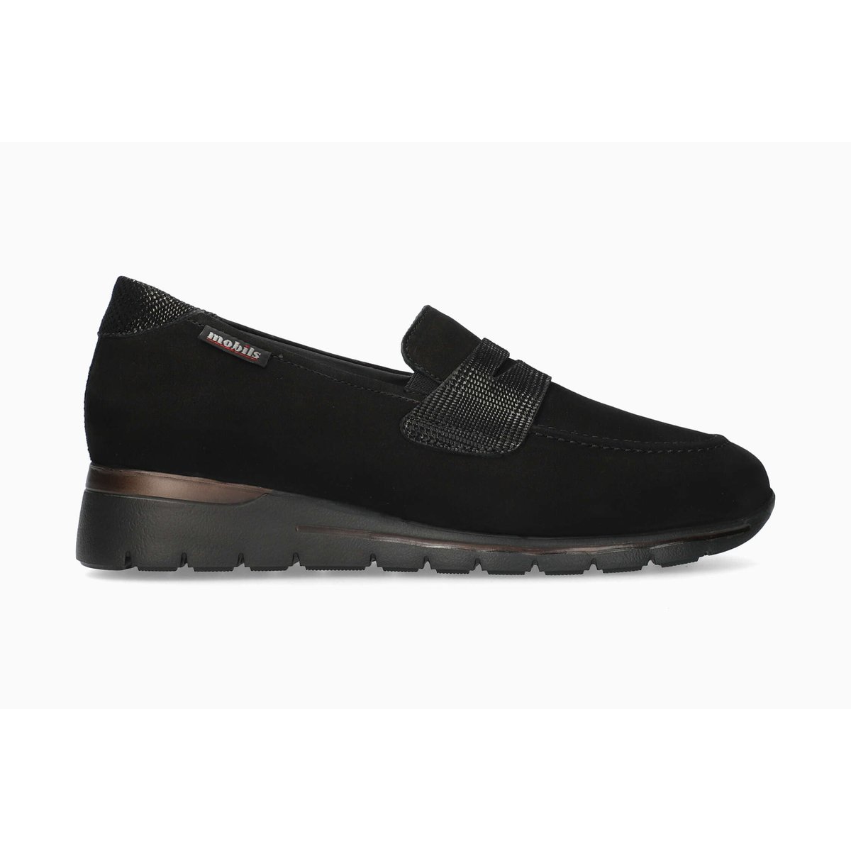 Mocassins en cuir ELYNA noir 5143, MEPHISTO