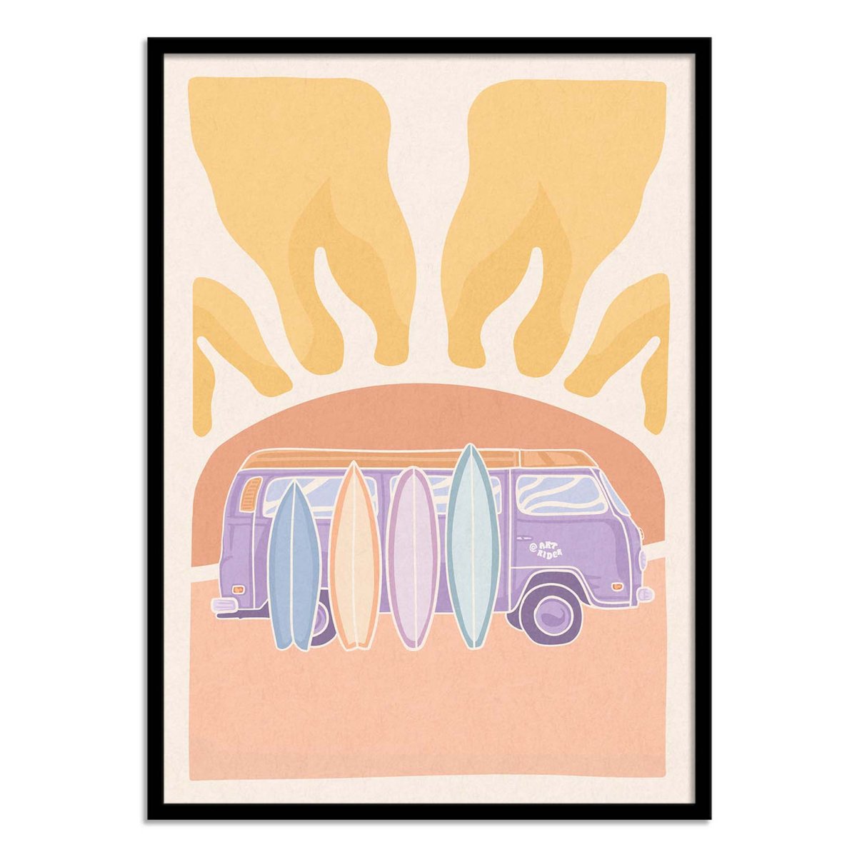 Affiche d'art - Van and sunset - Art Rider couleur unique, WALL EDITIONS
