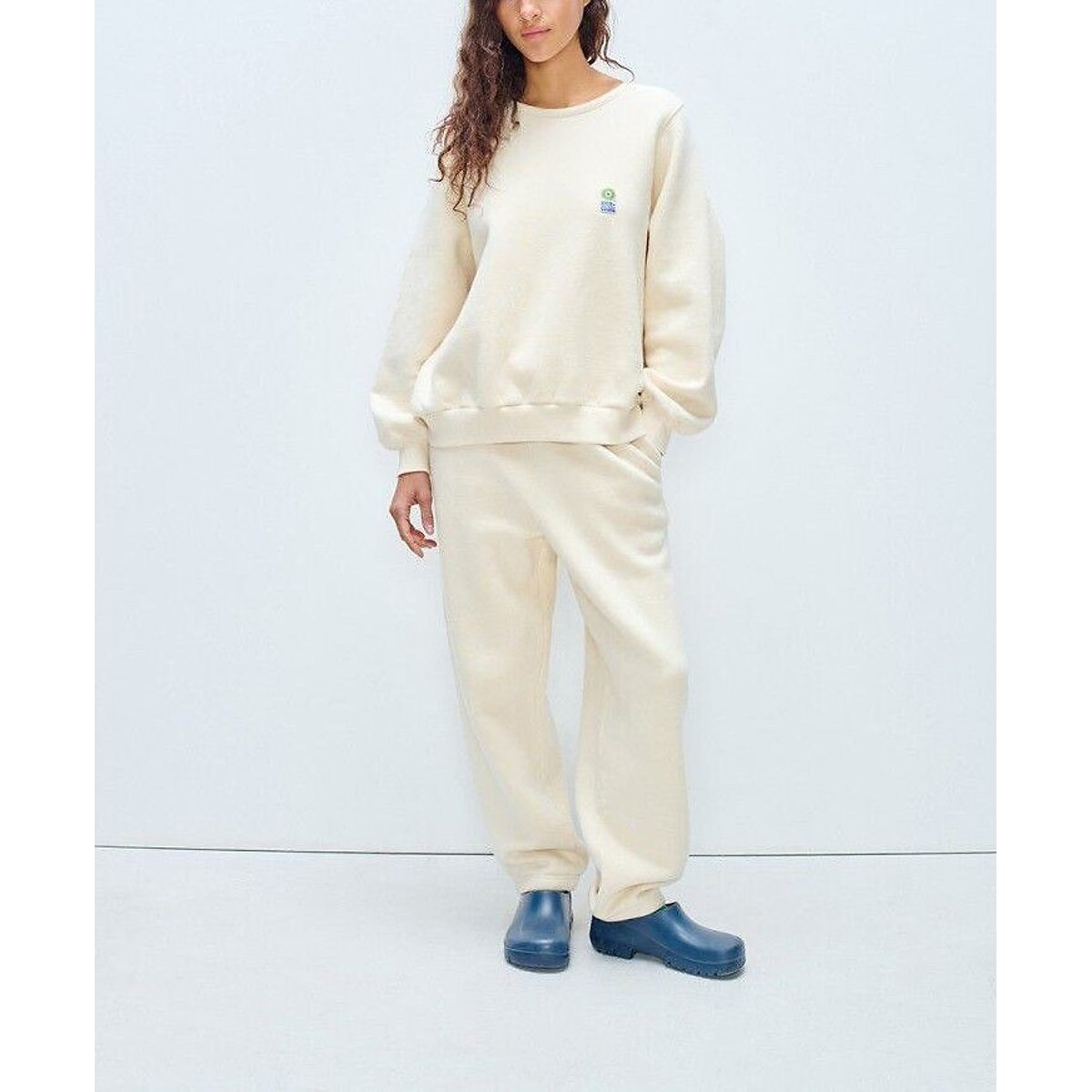 Fiky Loose Fit Crew Neck Long Sleeve Sweatshirt ecru , AMERICAN VINTAGE