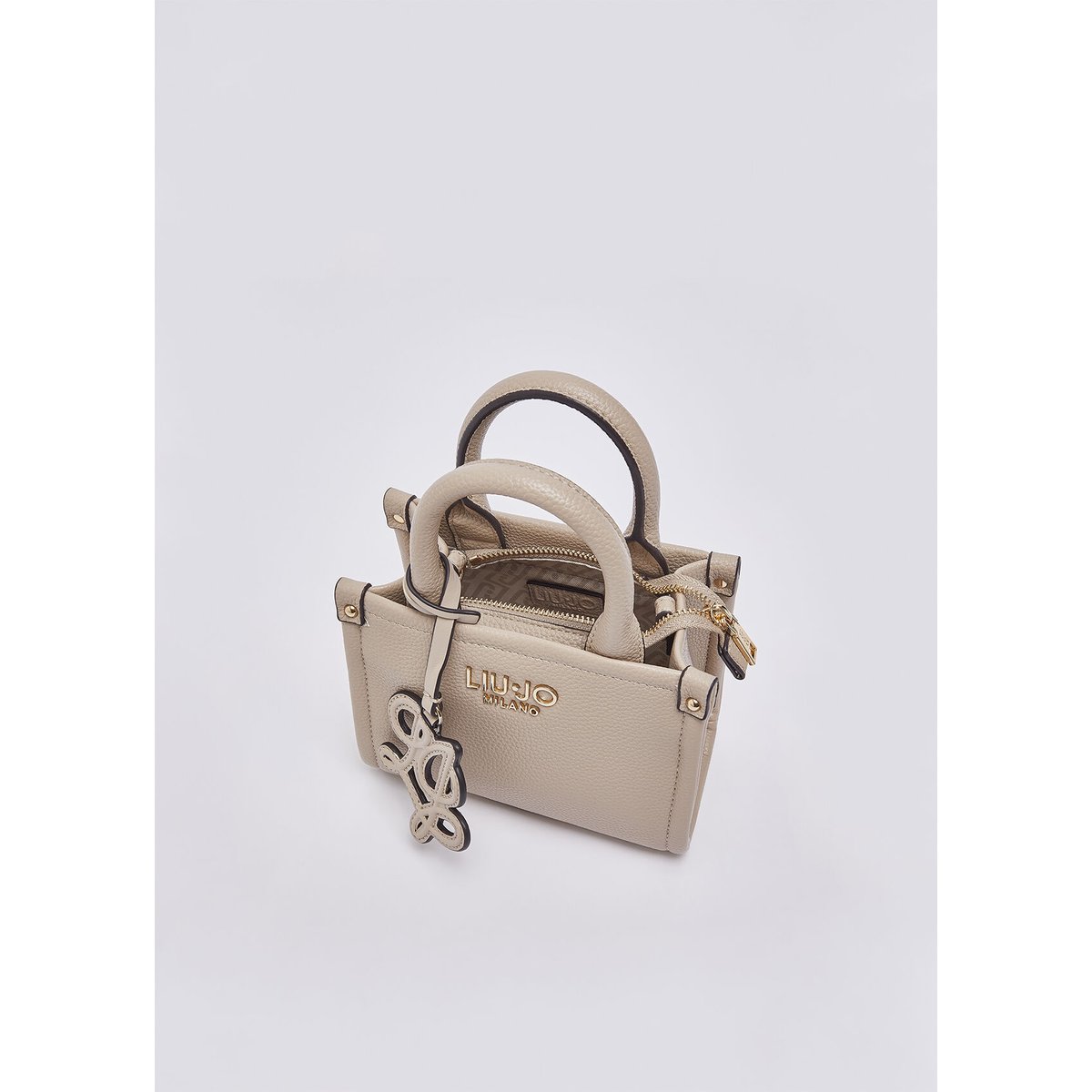 Mini sac avec bandoulière jacquard blanc, LIU JO