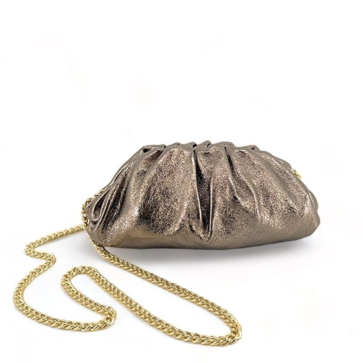 Mini-sac à main en cuir irisé RIO champagne, OH MY BAG