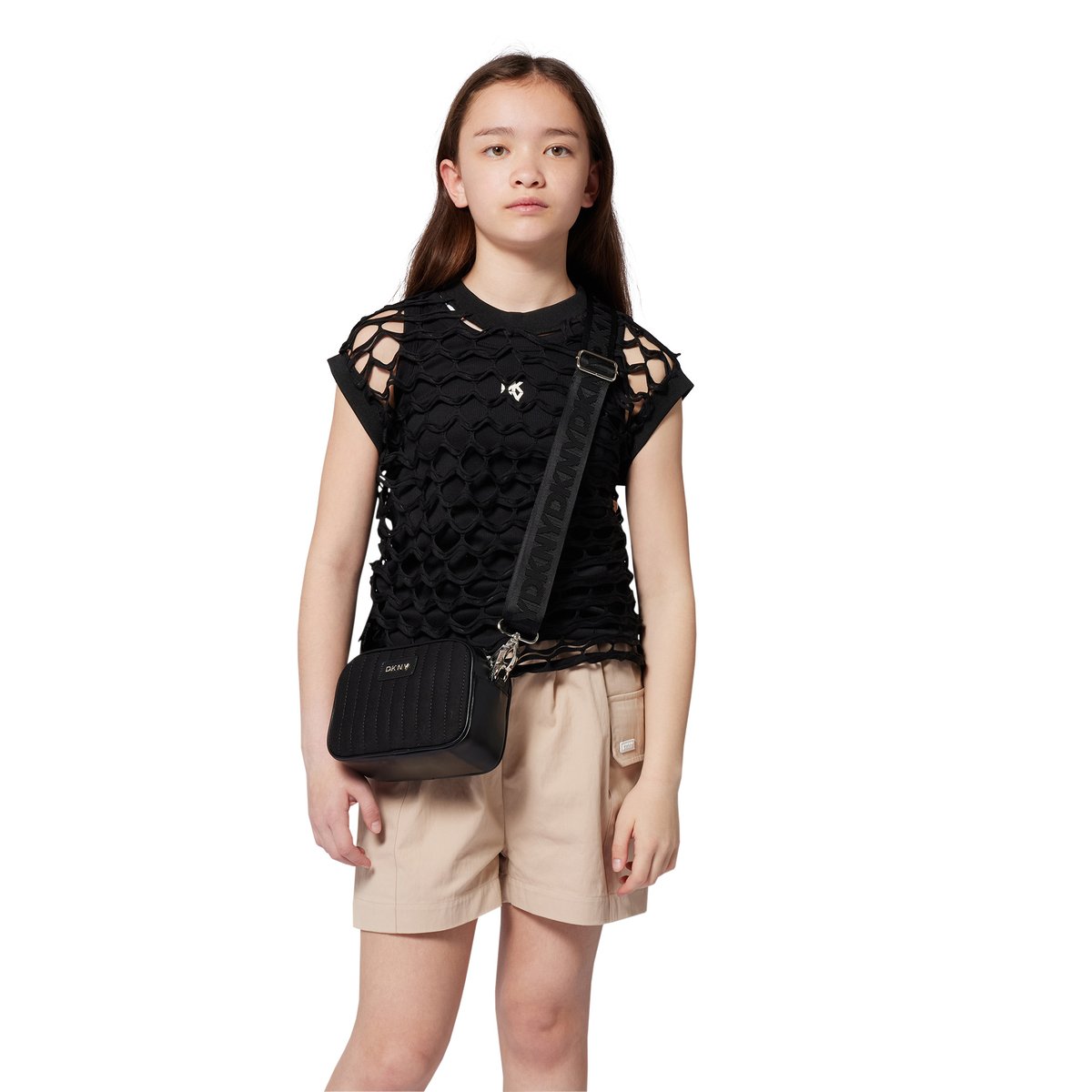 T-shirt bicolore 2 in 1 black, DKNY