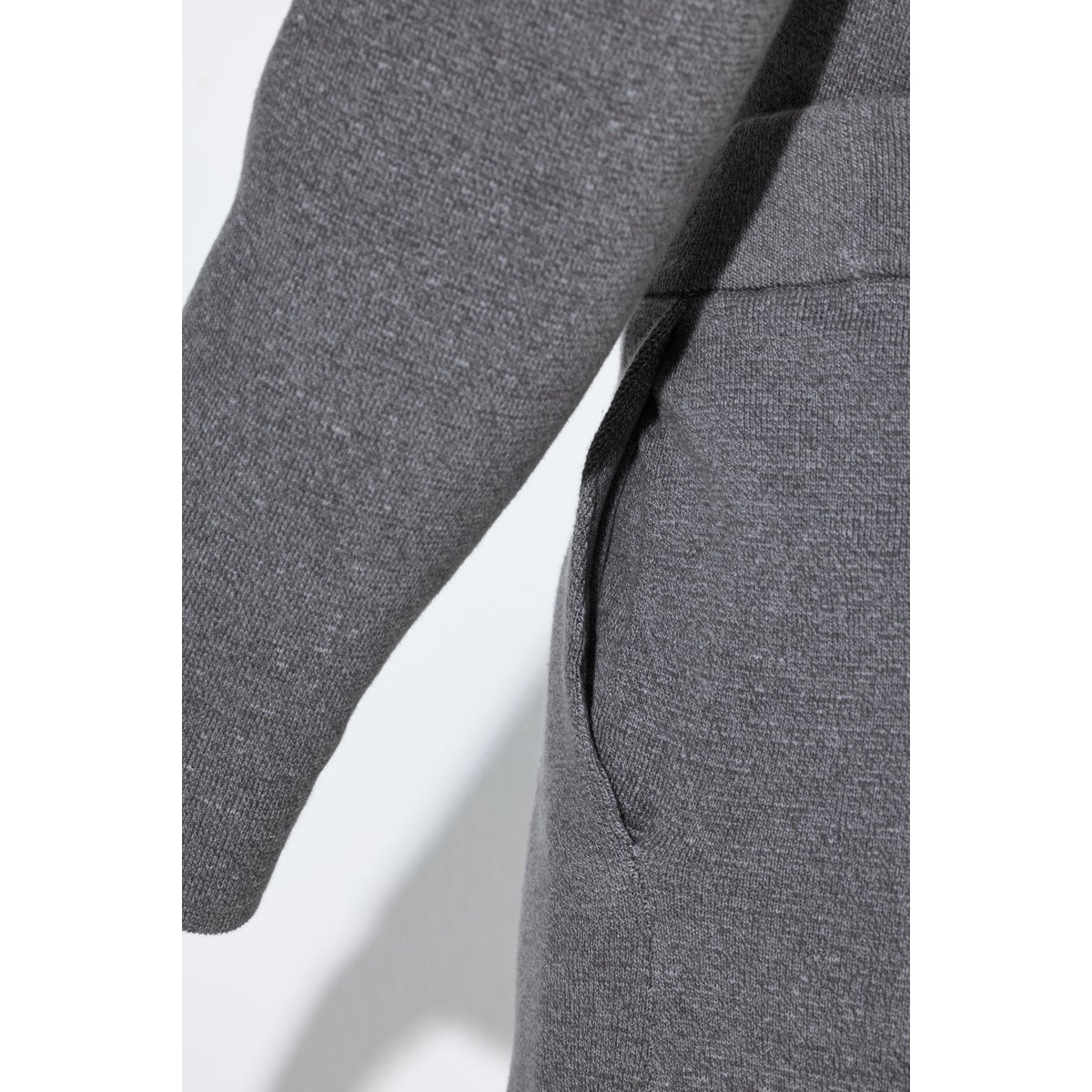 Pantalon en maille Milano, coton bio chiné anthracite, ULLA POPKEN