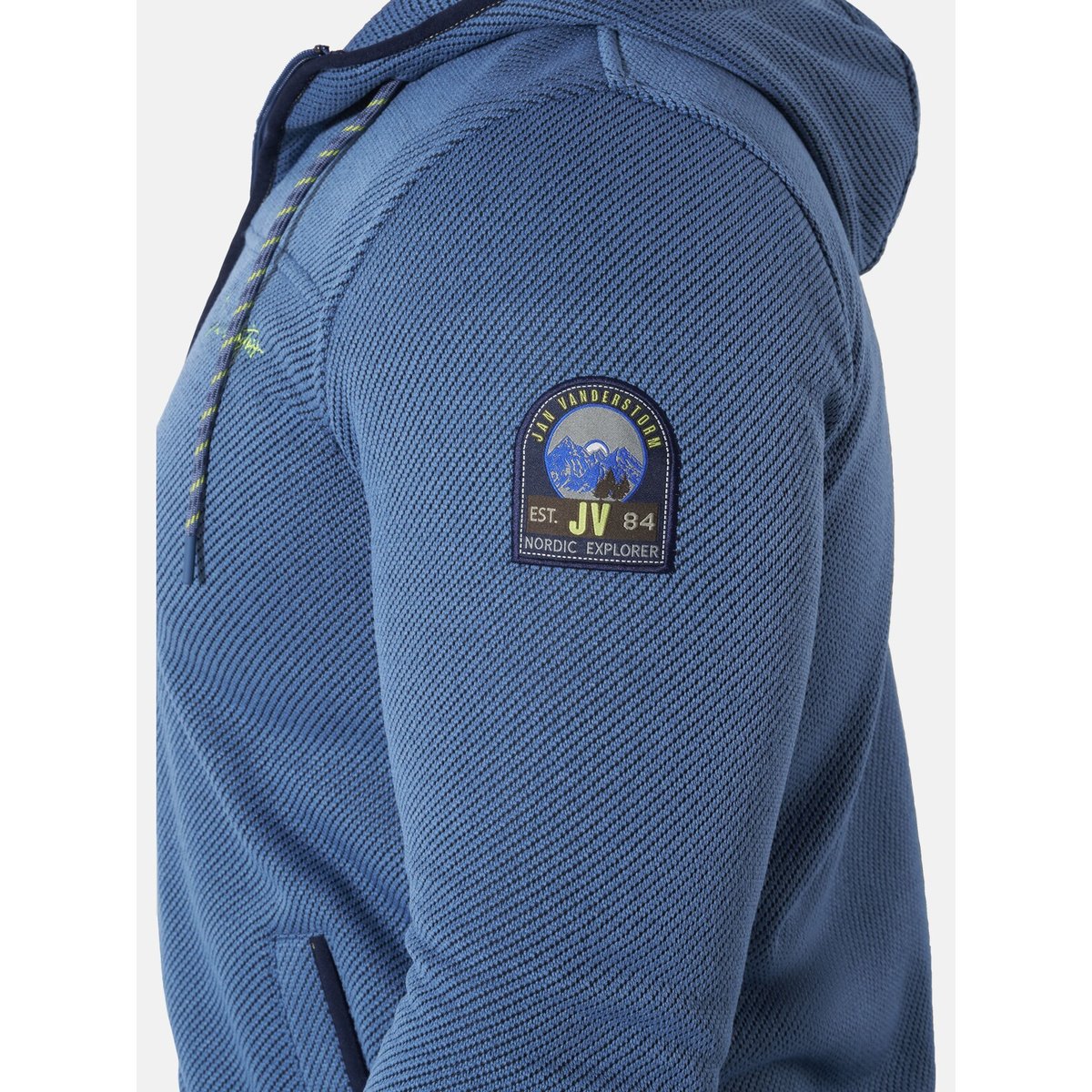 Veste en maille polaire AHARE bleu, JAN VANDERSTORM