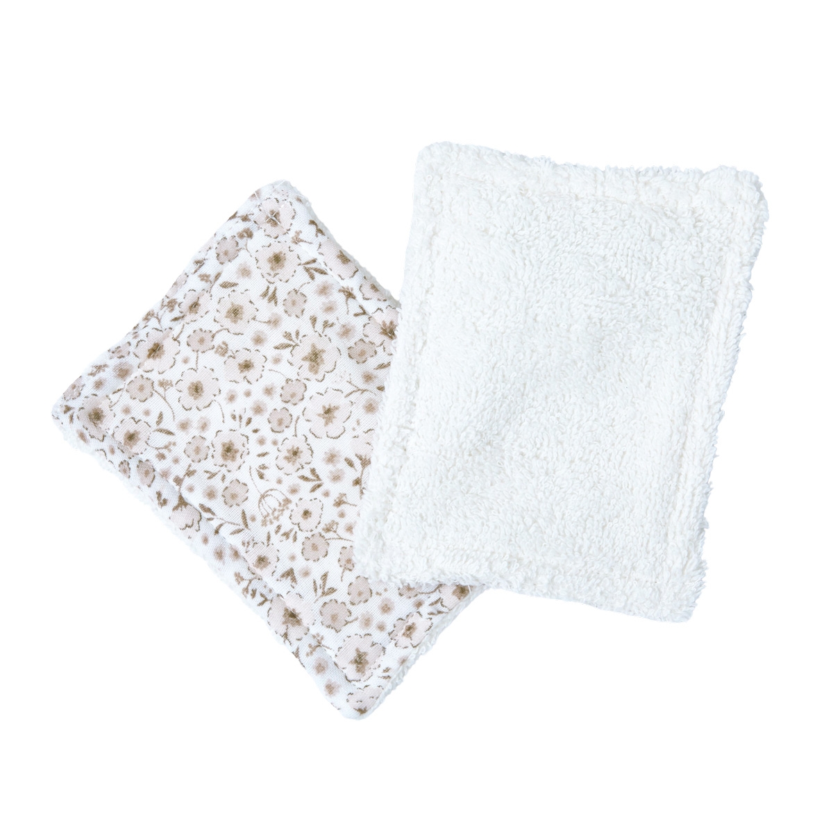 Lot de 12 lingettes lavables coton bio LILLY beige, LITTLE CREVETTE