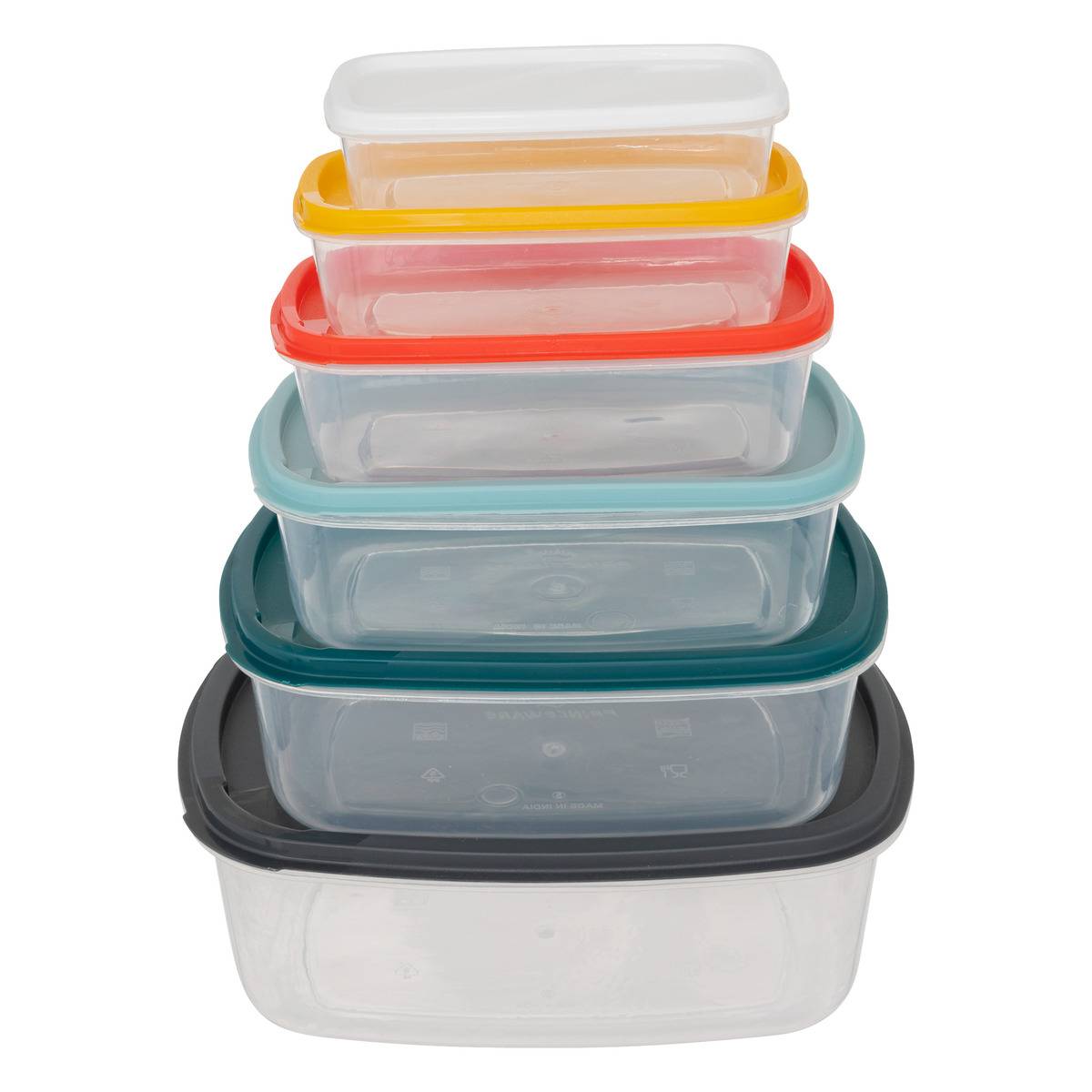 Lot de 6 boîtes de conservation avec couvercles COLORS multicolore, 5FIVE SIMPLY SMART