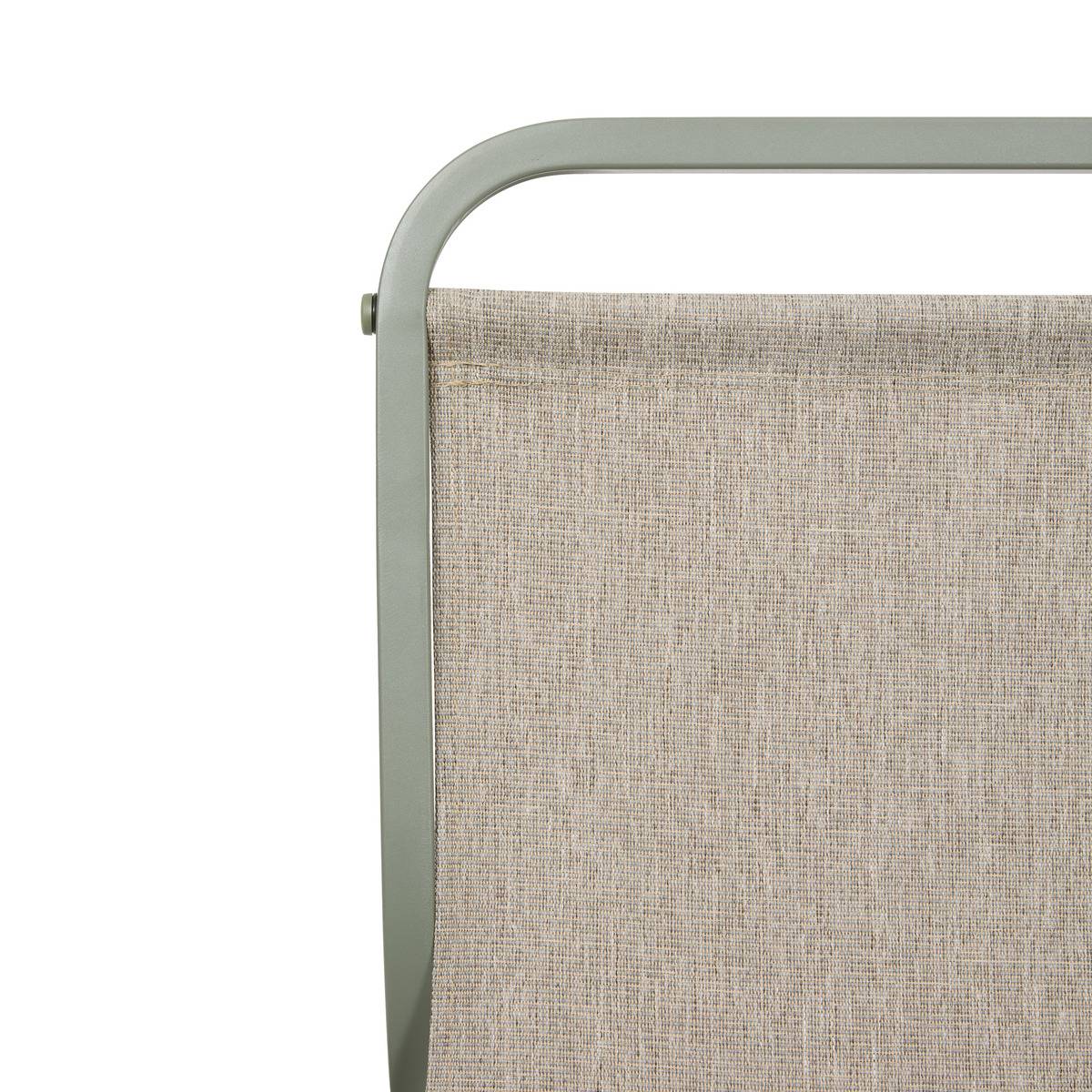 Fauteuil à bascule en aluminium FELINIO vert laurier, HESPERIDE