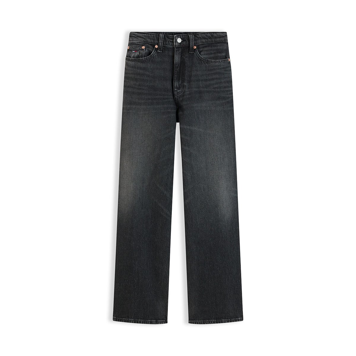Jean large taille haute, Claire denim noir, TOMMY JEANS