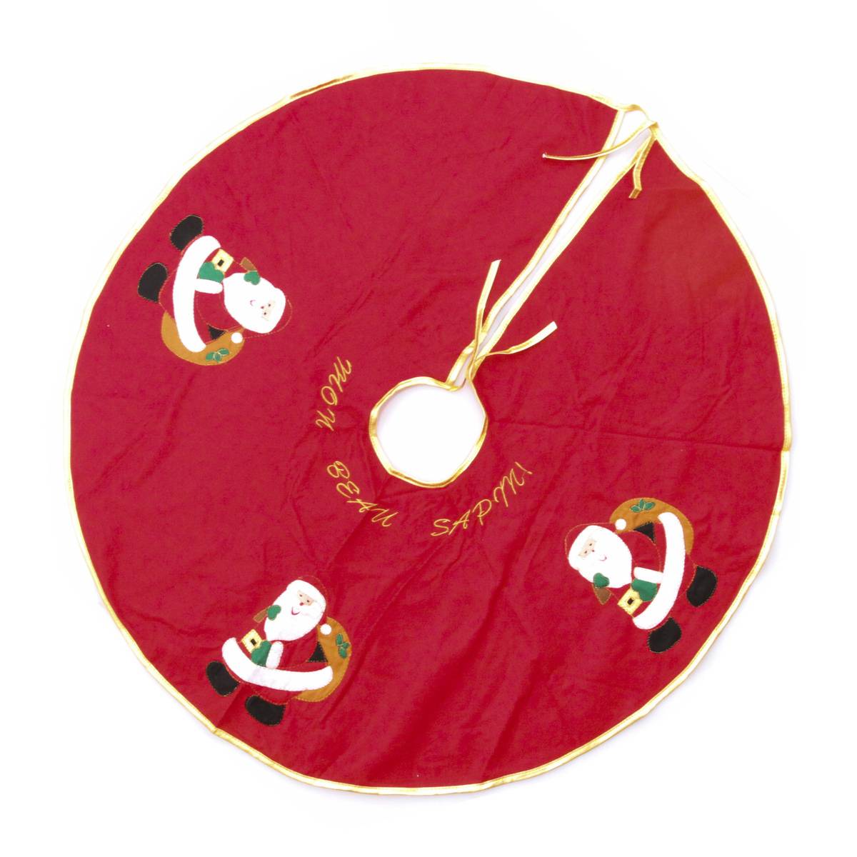 Tapis de sapin en feutrine rouge D90cm multicolore, ATMOSPHERA