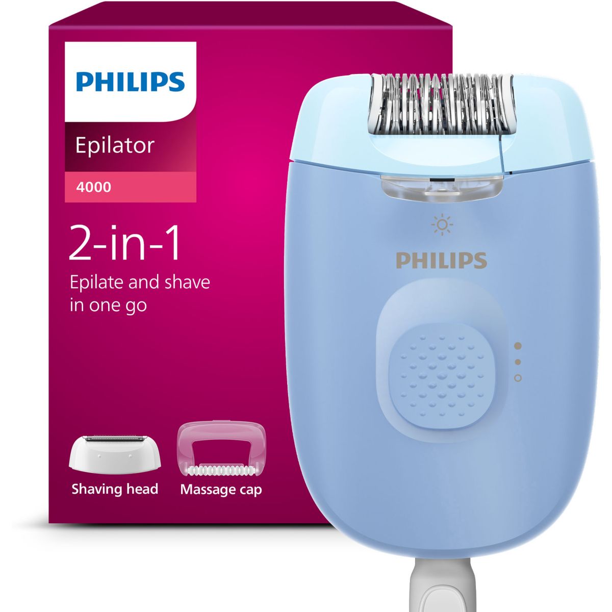 Epilateur électrique BRE247/00 couleur unique, PHILIPS