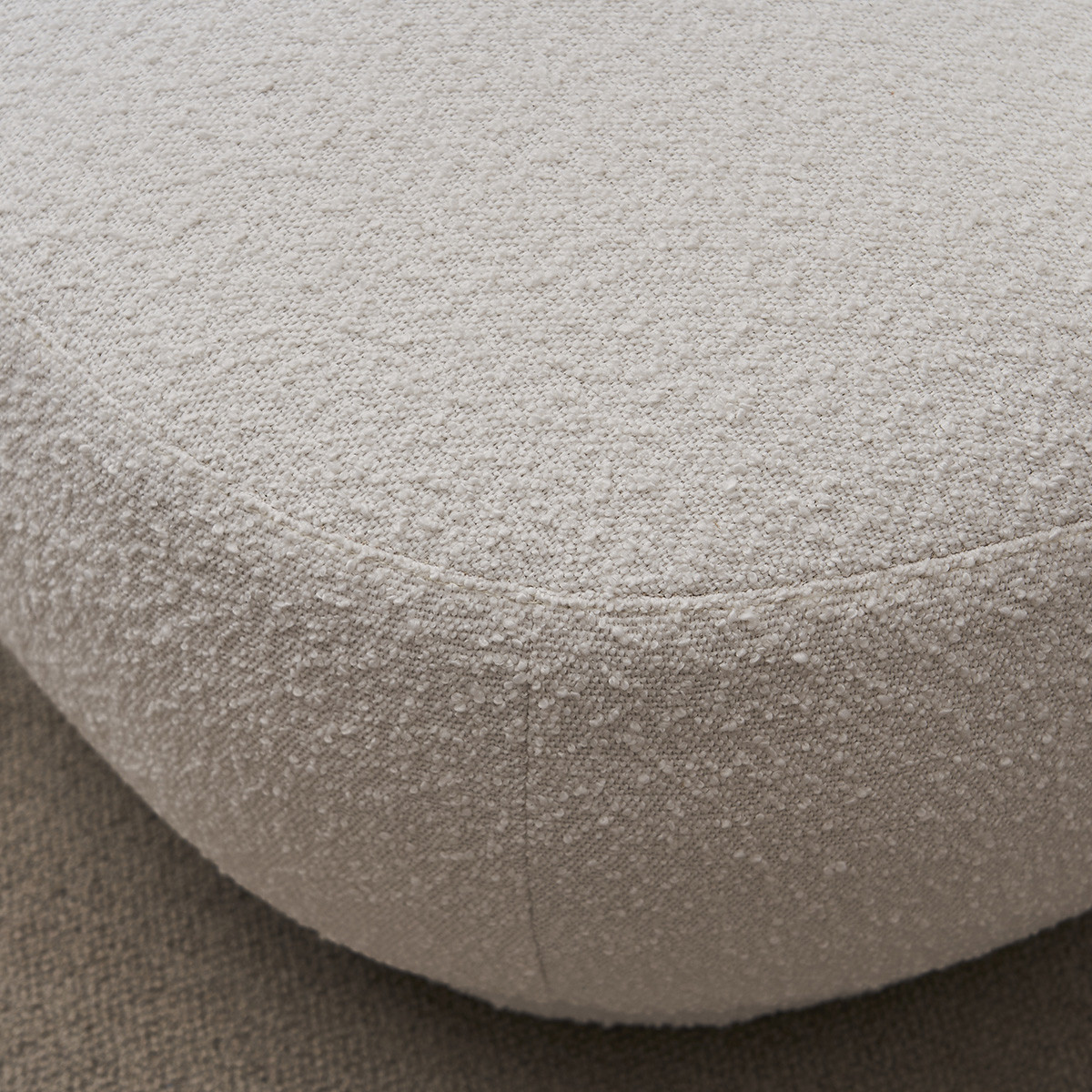 Fauteuil en tissu bouclette - ESTER ecru, HOMIFAB