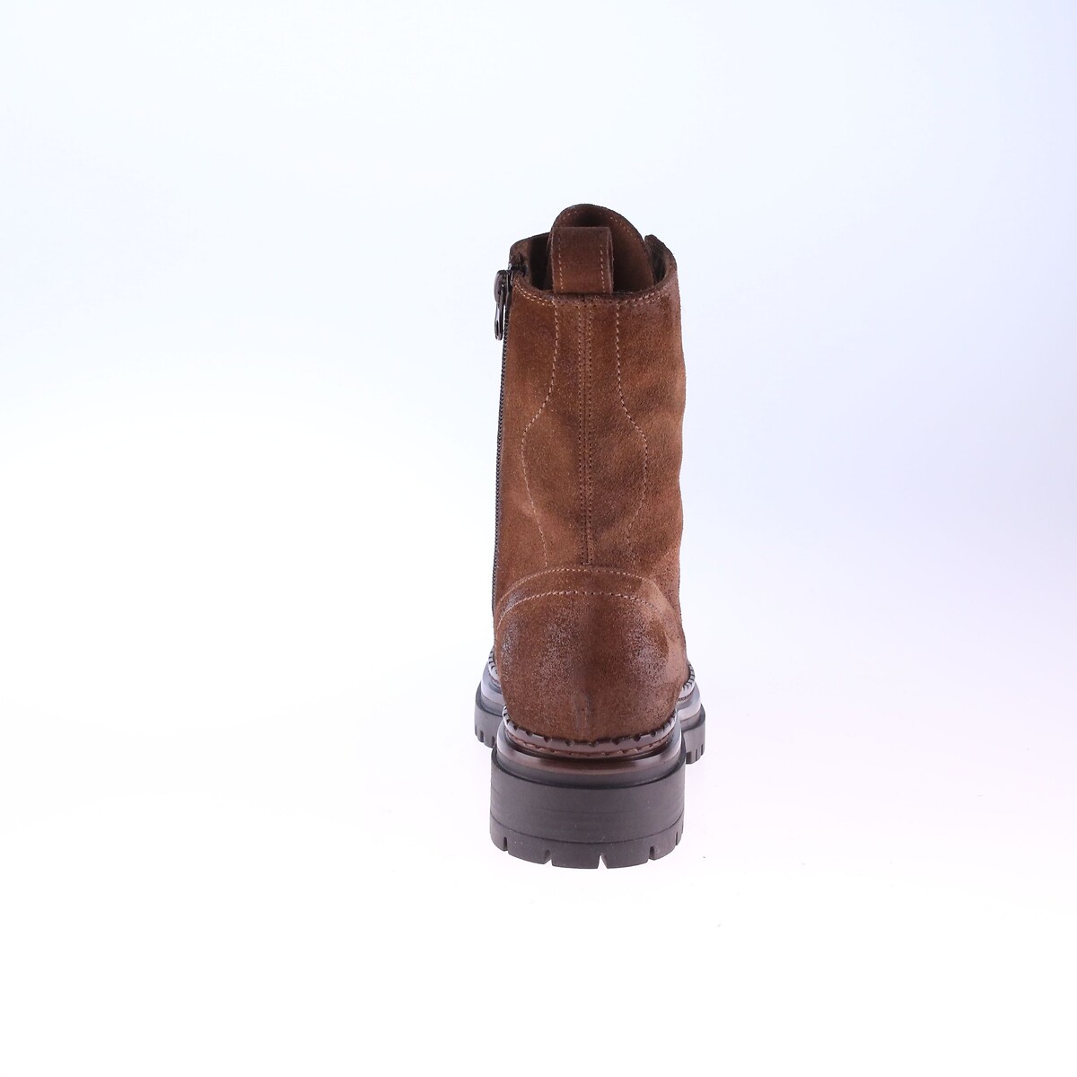 Botas de ante con cordones caoba, MJUS