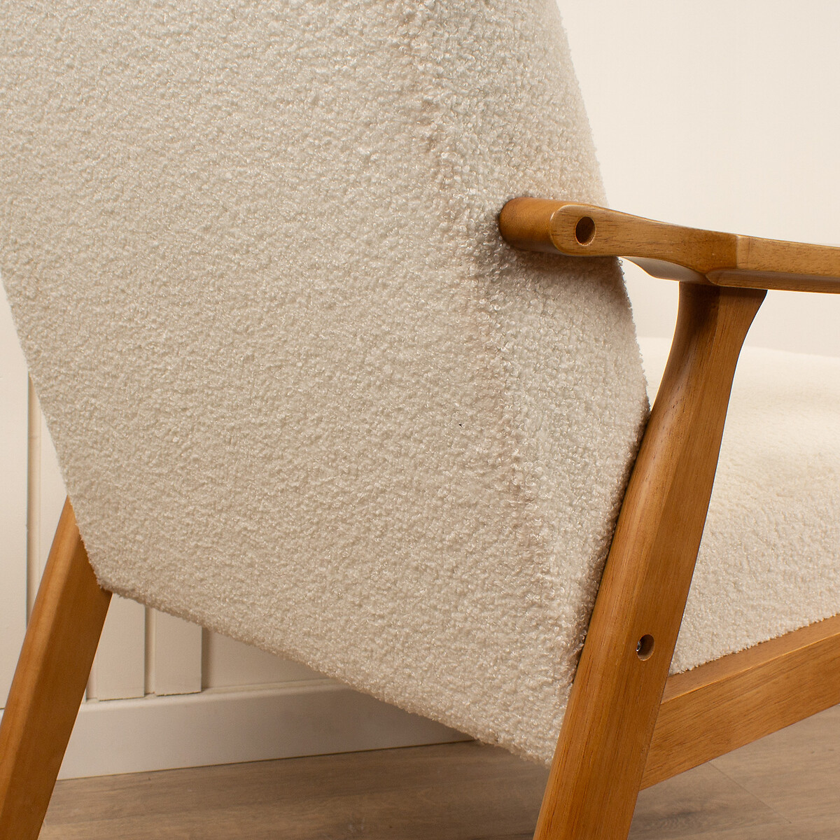 Mid Century Bouclé Armchair cream, SO'HOME