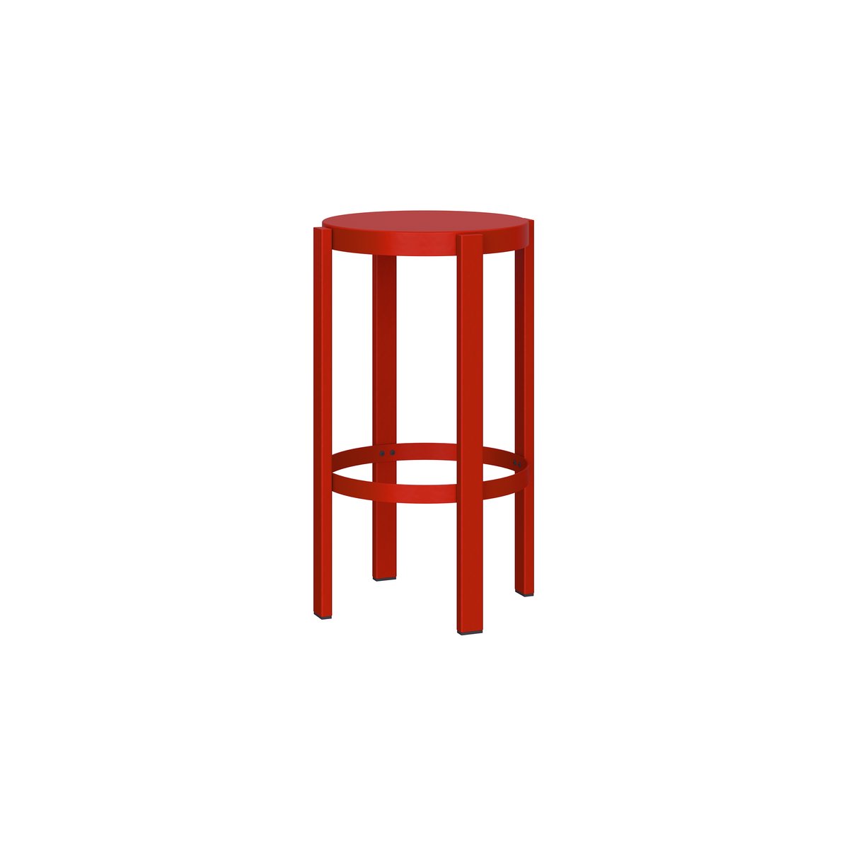 Tabouret de bar en acier robuste DOON rouge tomate, NOO.MA