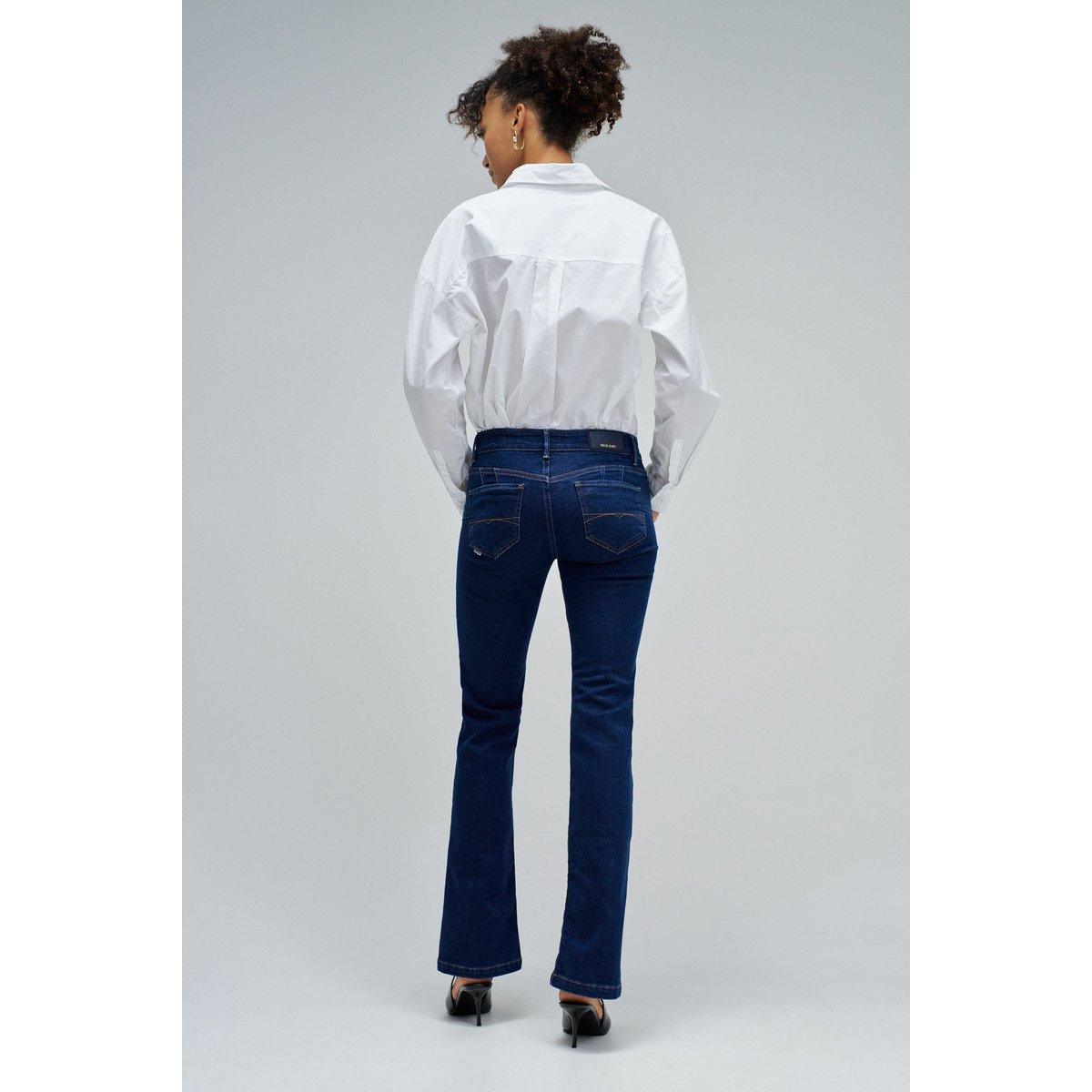 JEAN WONDER PUSH UP BOOTCUT bleu foncé, SALSA JEANS