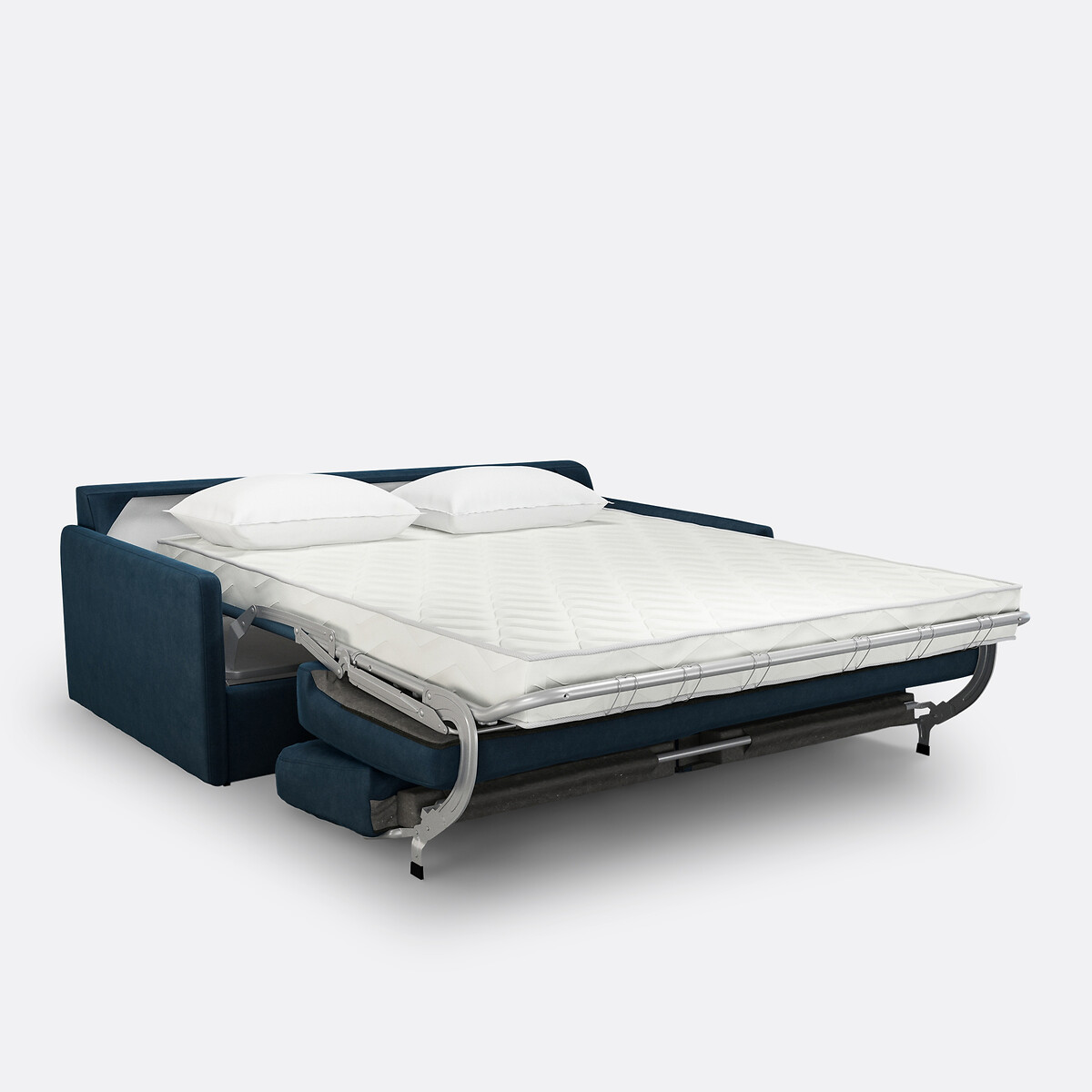 Bank-bed fluweel, mousse Marta pruisisch blauw, LA REDOUTE INTERIEURS