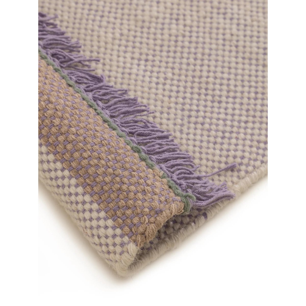 Tapis de laine tissé main KARLA mauve, BENUTA 