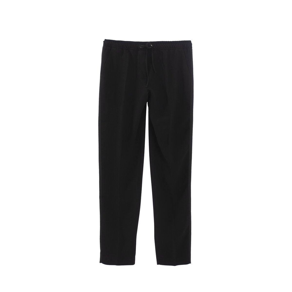 Pantalon droit ceinture élastiquée noir, IKKS
