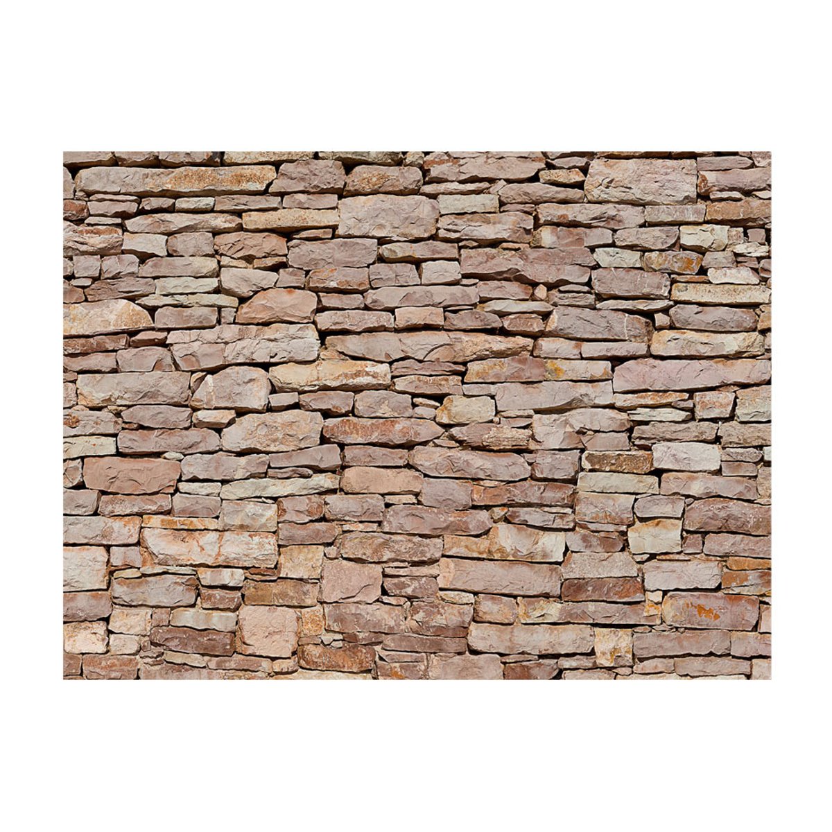 Papier peint intissé panoramique Mur de pierre naturelle multicouleur, EDEN