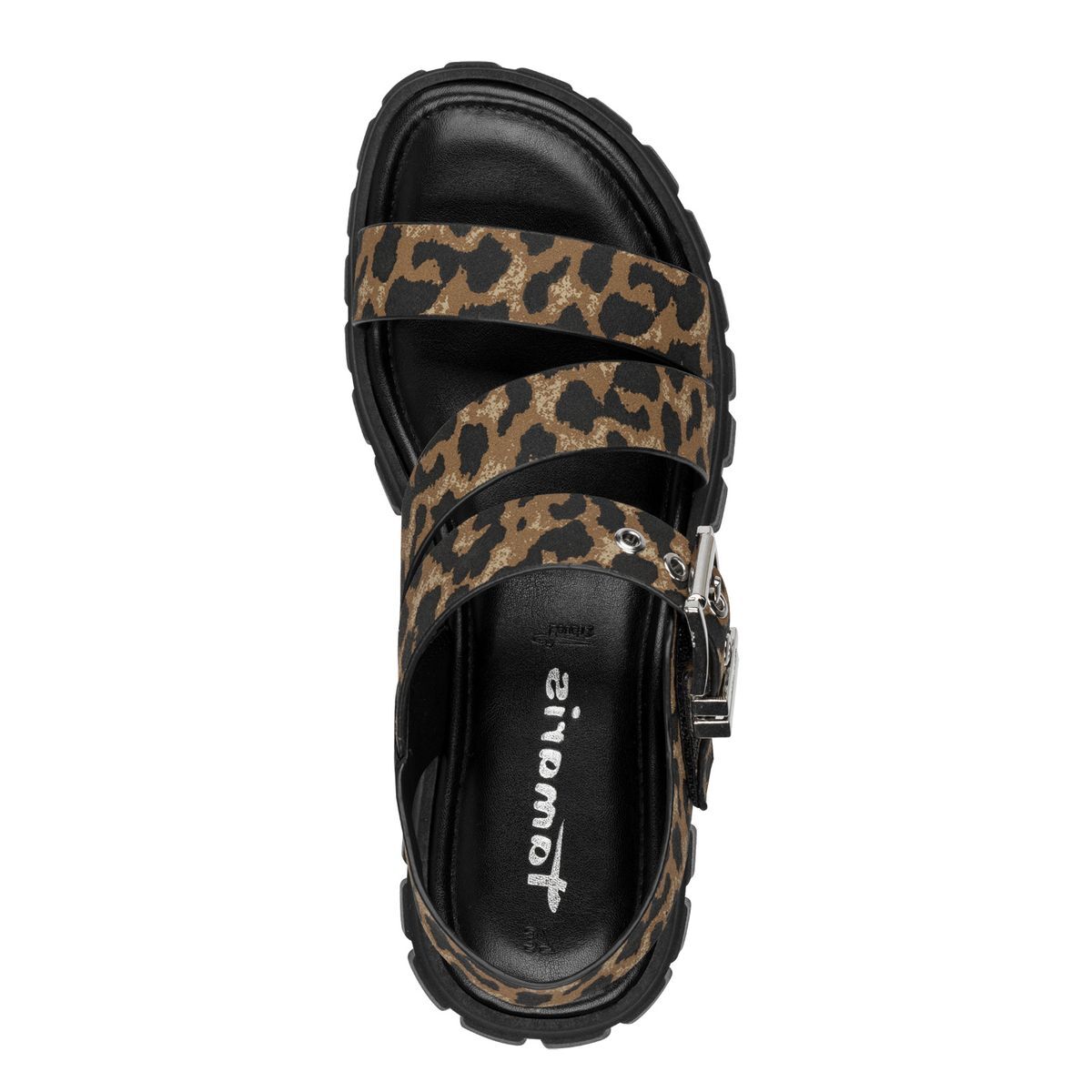 Sandale à talon en boucle marron, TAMARIS