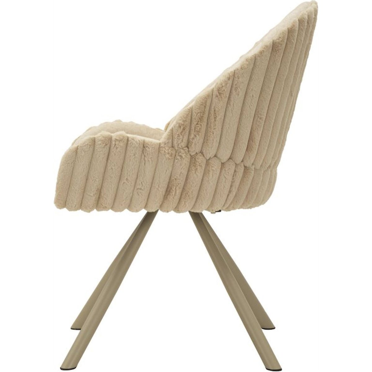 Lot de 2 chaises enveloppantes capitonnées MODERN crème, RECOLLECTION