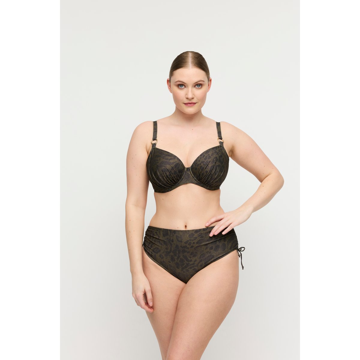 Haut de bikini emboîtant RATJADA vert - jungle jaguar, PRIMADONNA