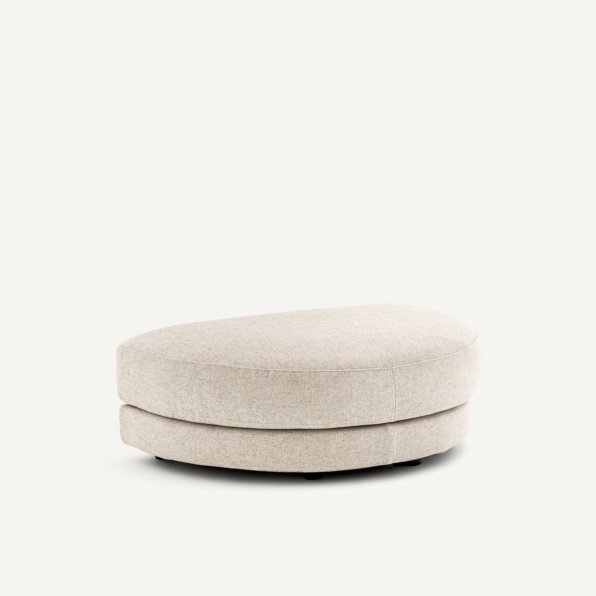 Apoio para os pés modulável em viscose texturada e linho, TIBERIO natural, AM.PM