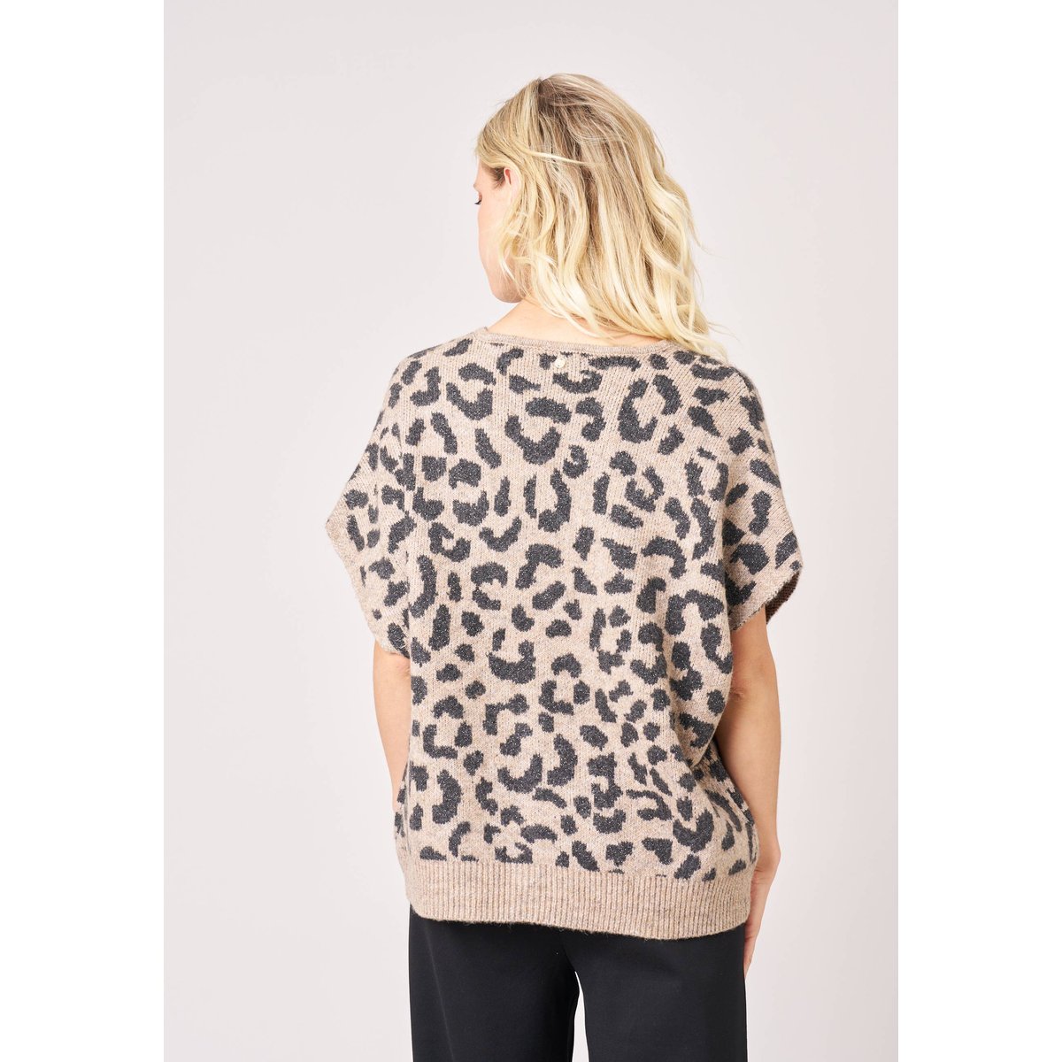 Pull femme en matière recyclé NERILE taupe, DEELUXE