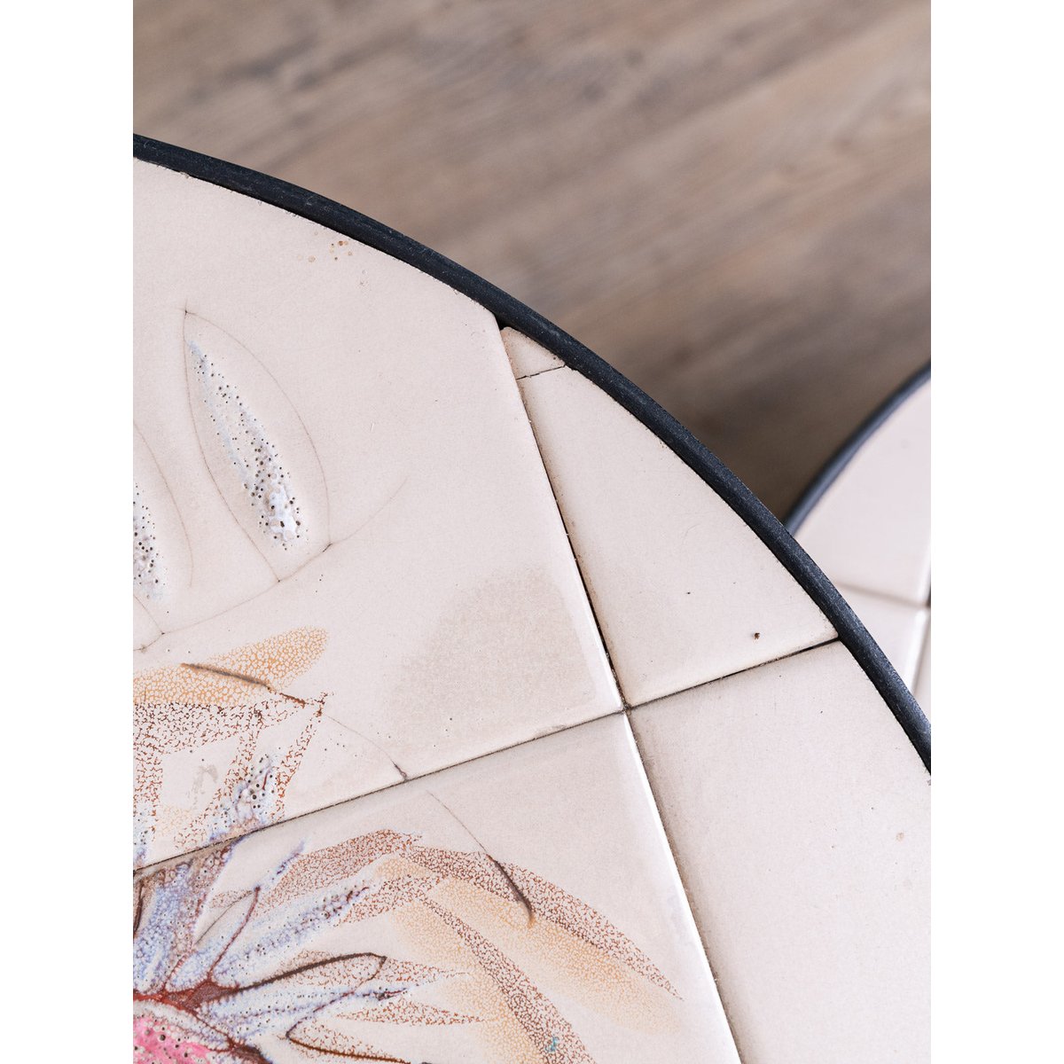 Table basse en céramique Donna N°620 - Bon état blanc, DEBONGOUT