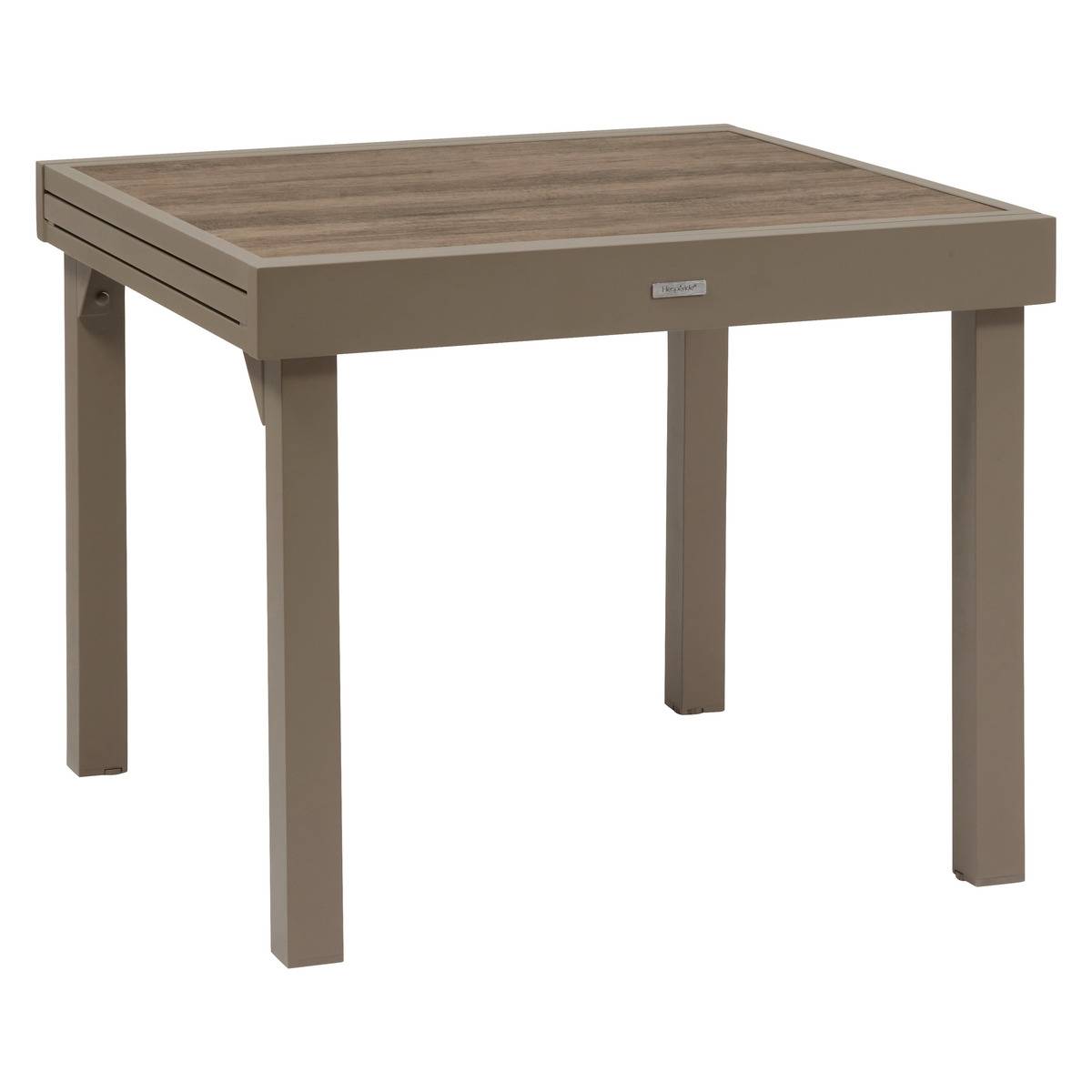 Table de jardin extensible 8 places en aluminium et verre PIAZZA cafe, HESPERIDE