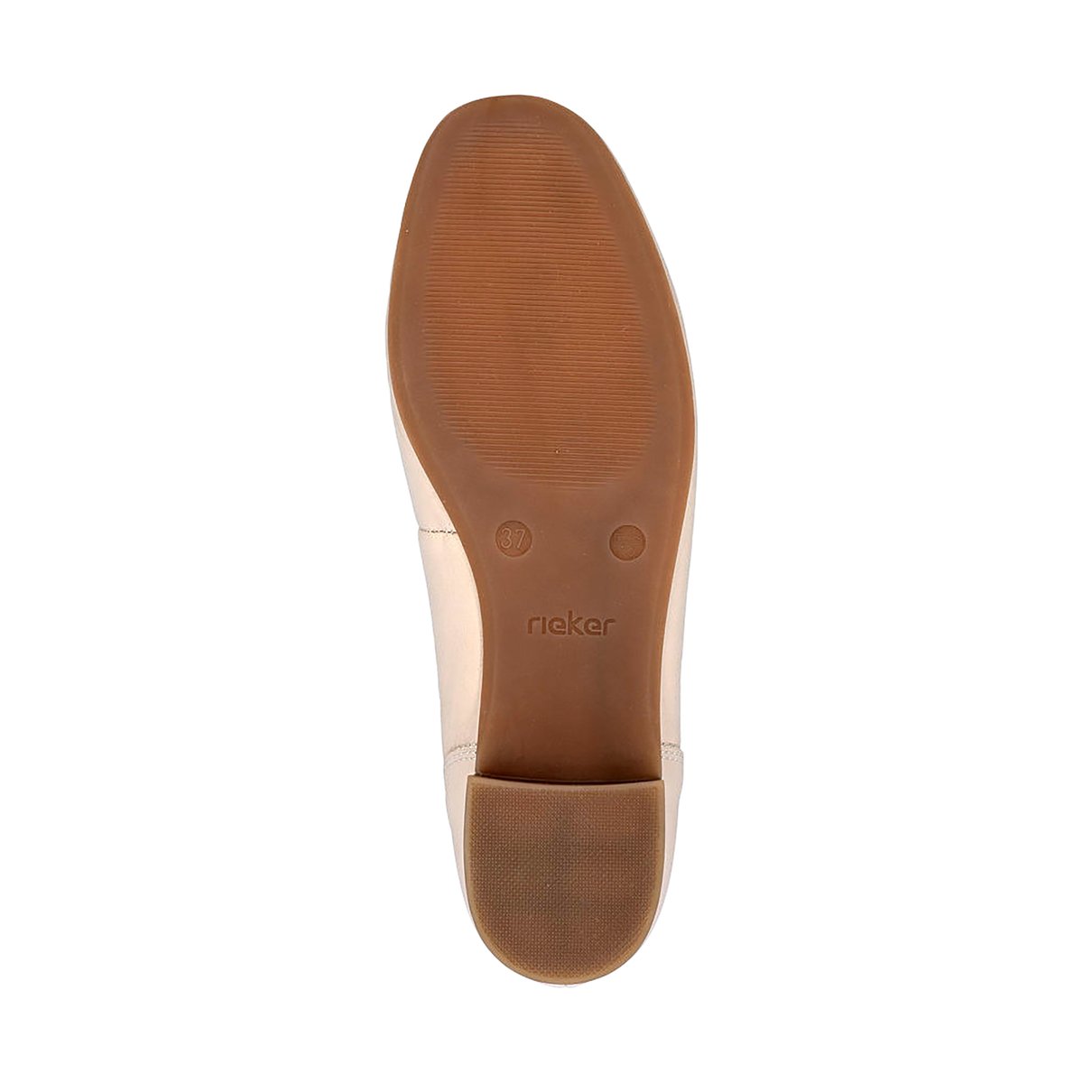 Ballerine à Talon Cuir beige, RIEKER