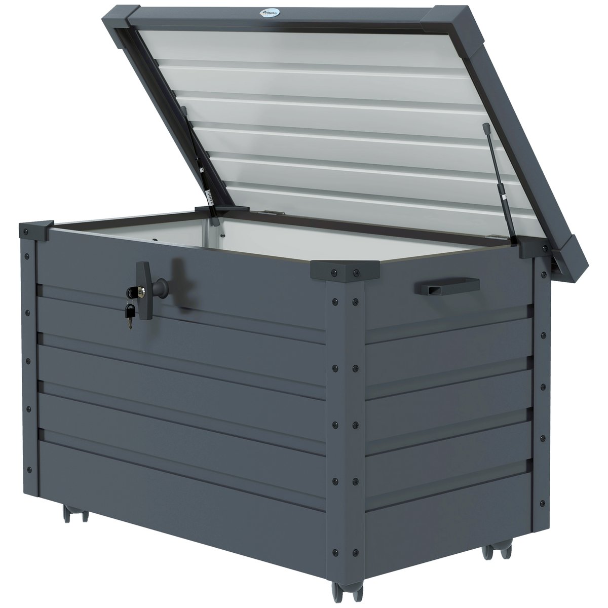 Coffre de jardin gris, OUTSUNNY