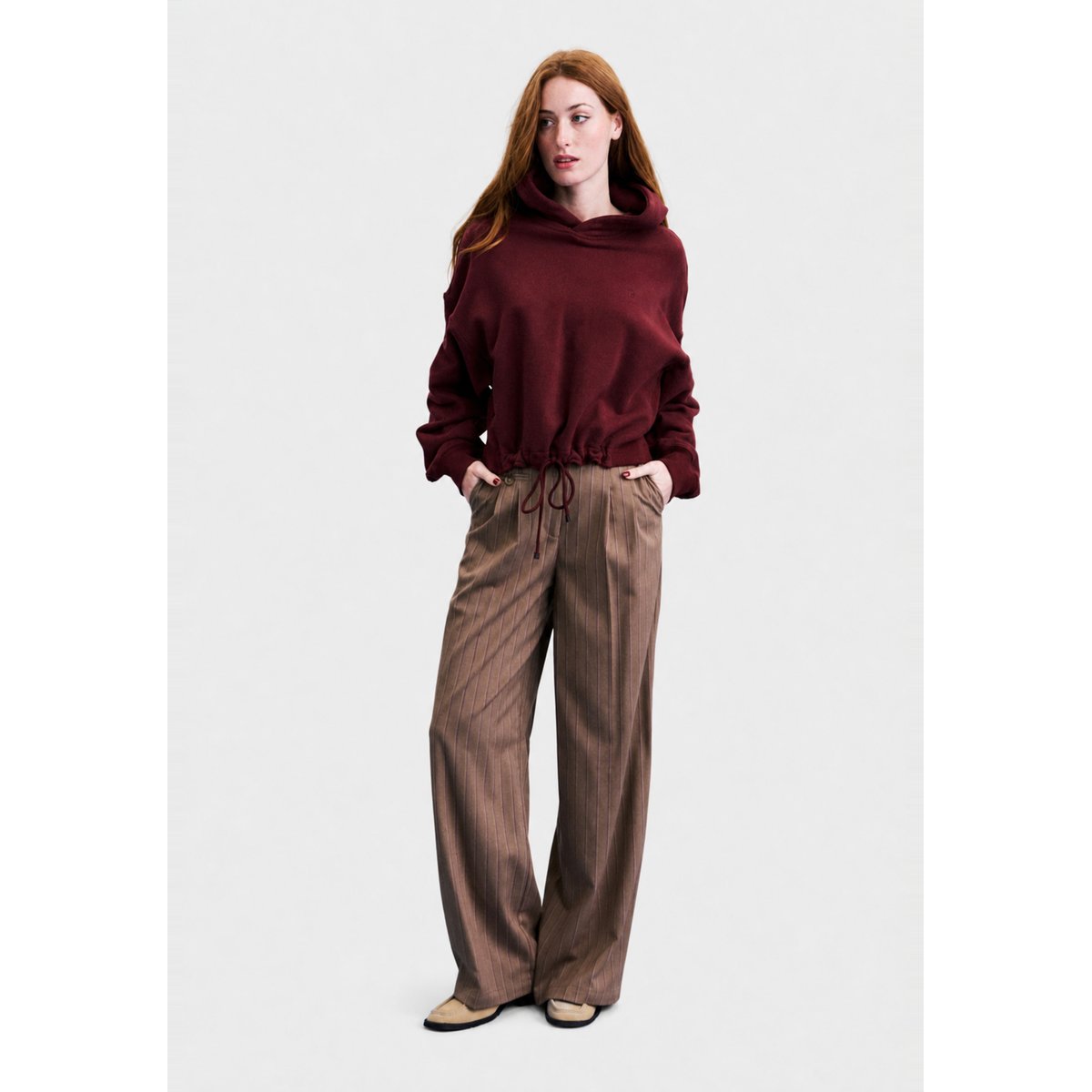 Sweatshirt Fuji en coton FUJI bordeaux, FRNCH
