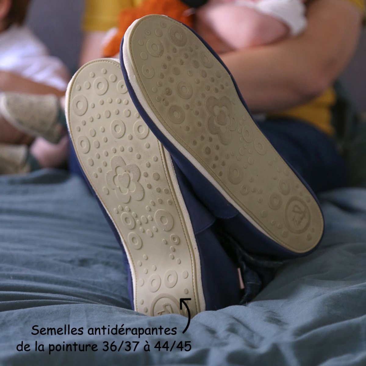 Chaussons bébé cuir souple Jo l'eucalyptus beige, TICHOUPS
