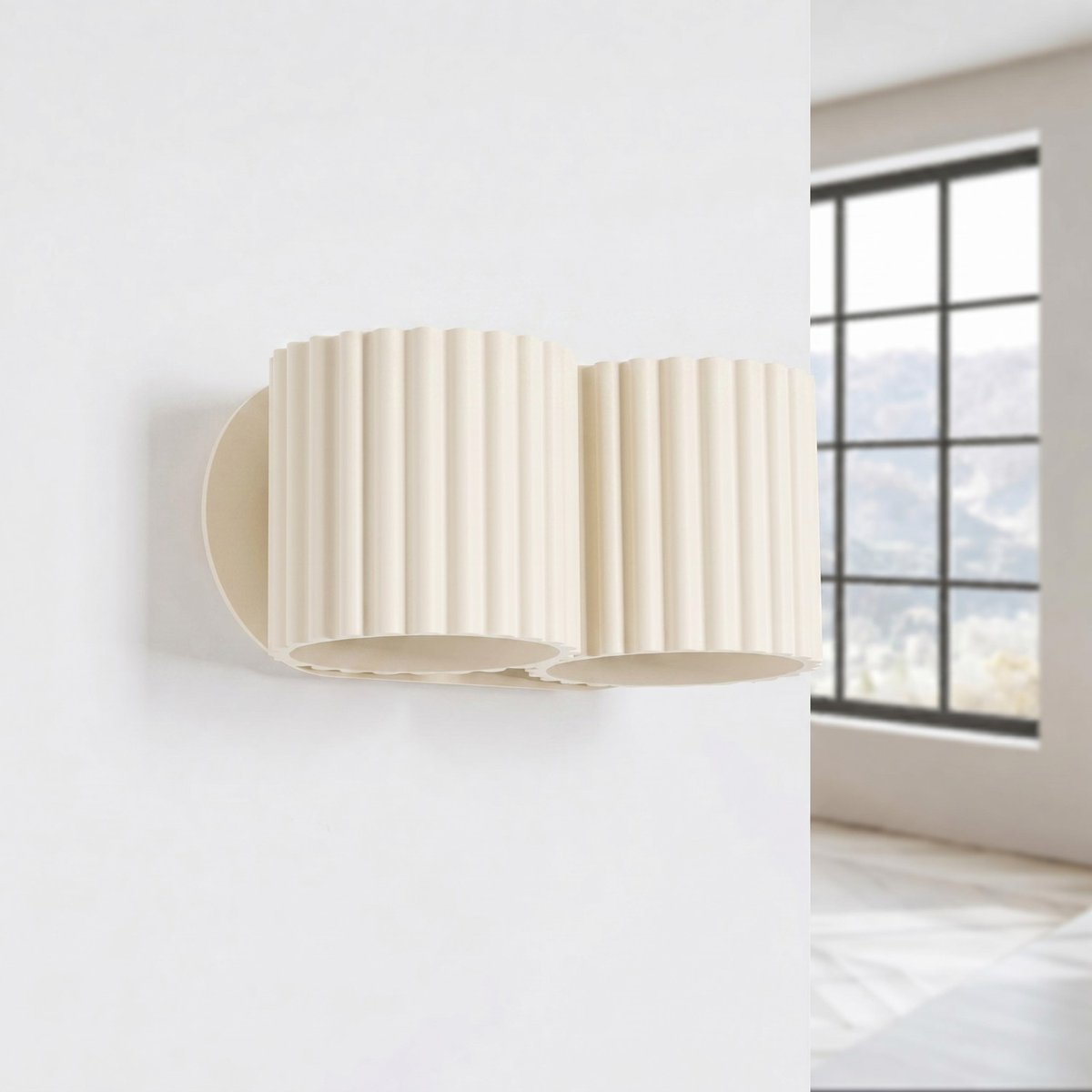 Applique murale Aluminium Beige G9 2 Aura beige, EDEN