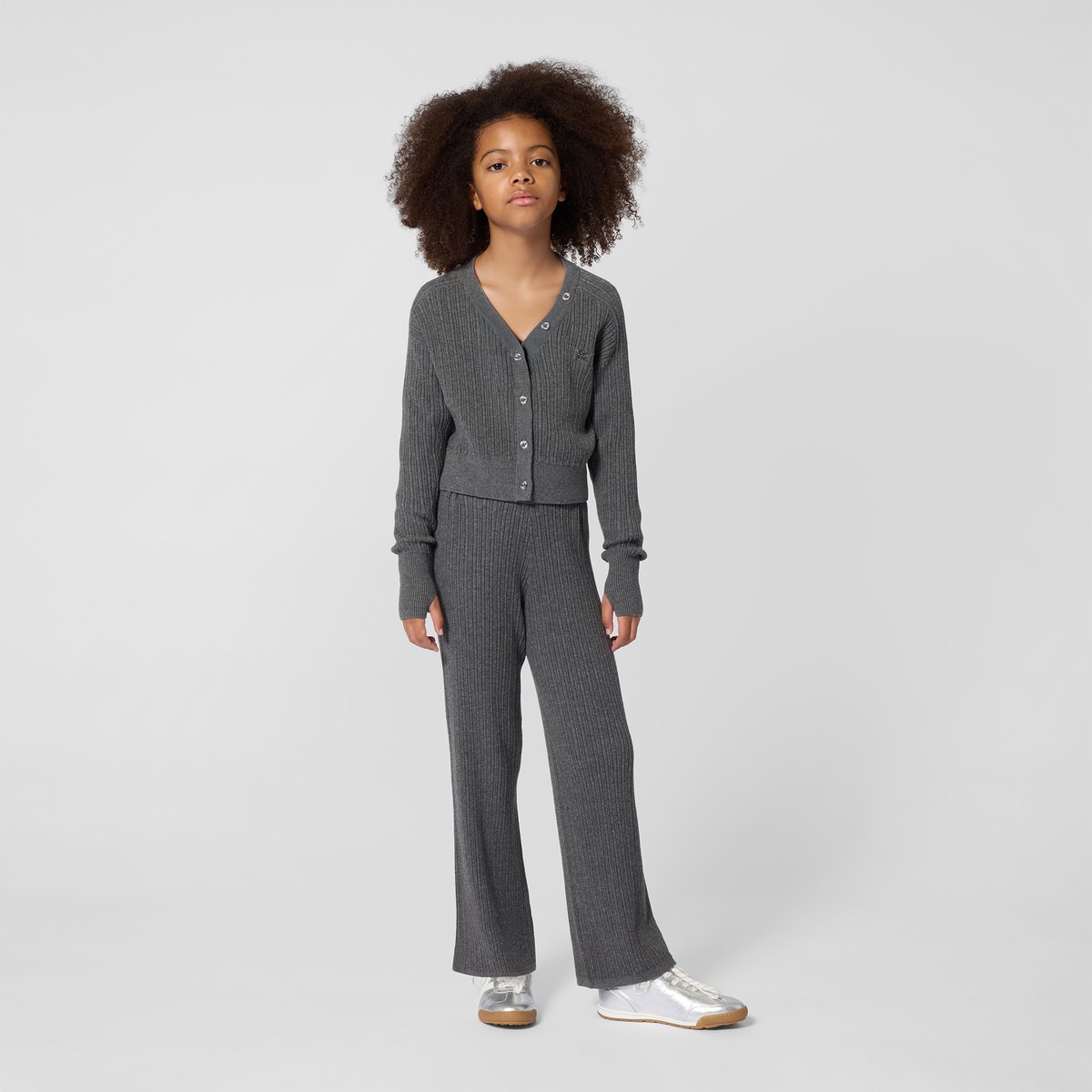Pantalon en tricot gris chine, DKNY