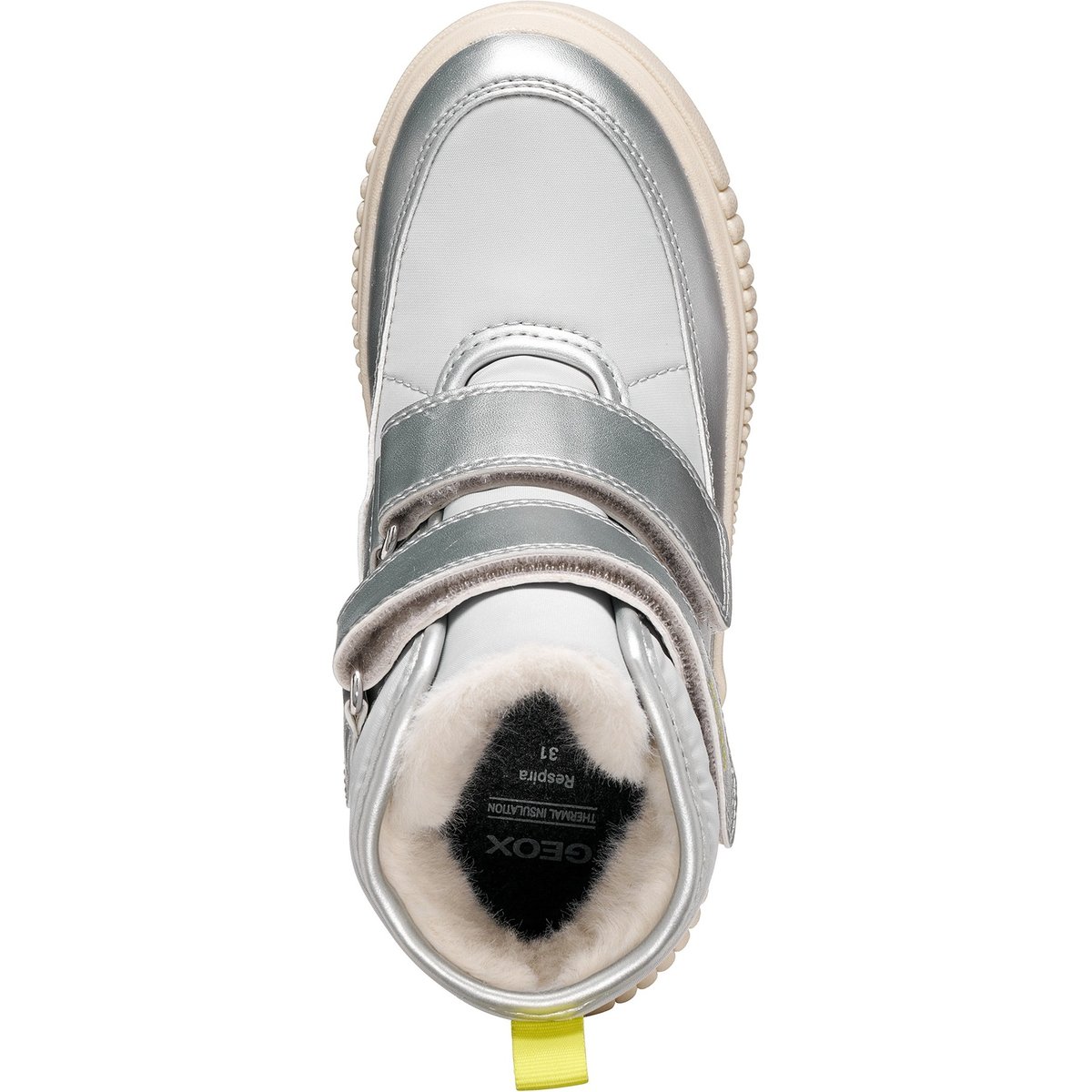 Bottines  J LAQUINNY  B ABX argent/jaune fluo, GEOX
