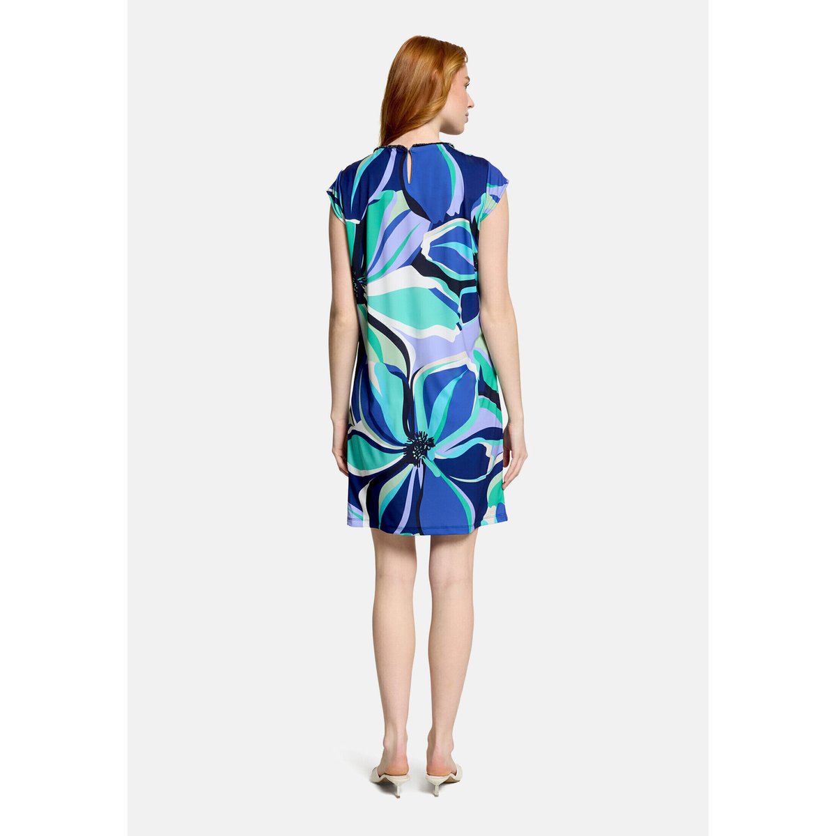 Robe en jersey manches courtes bleu/vert, BETTY BARCLAY