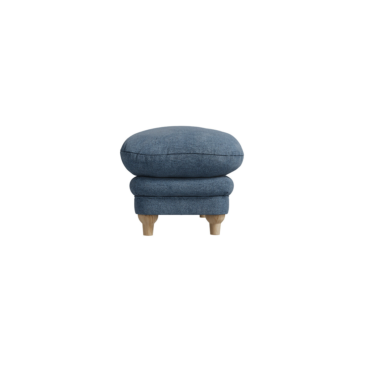 Seraphine Soft Chenille Footstool denim blue , SO'HOME