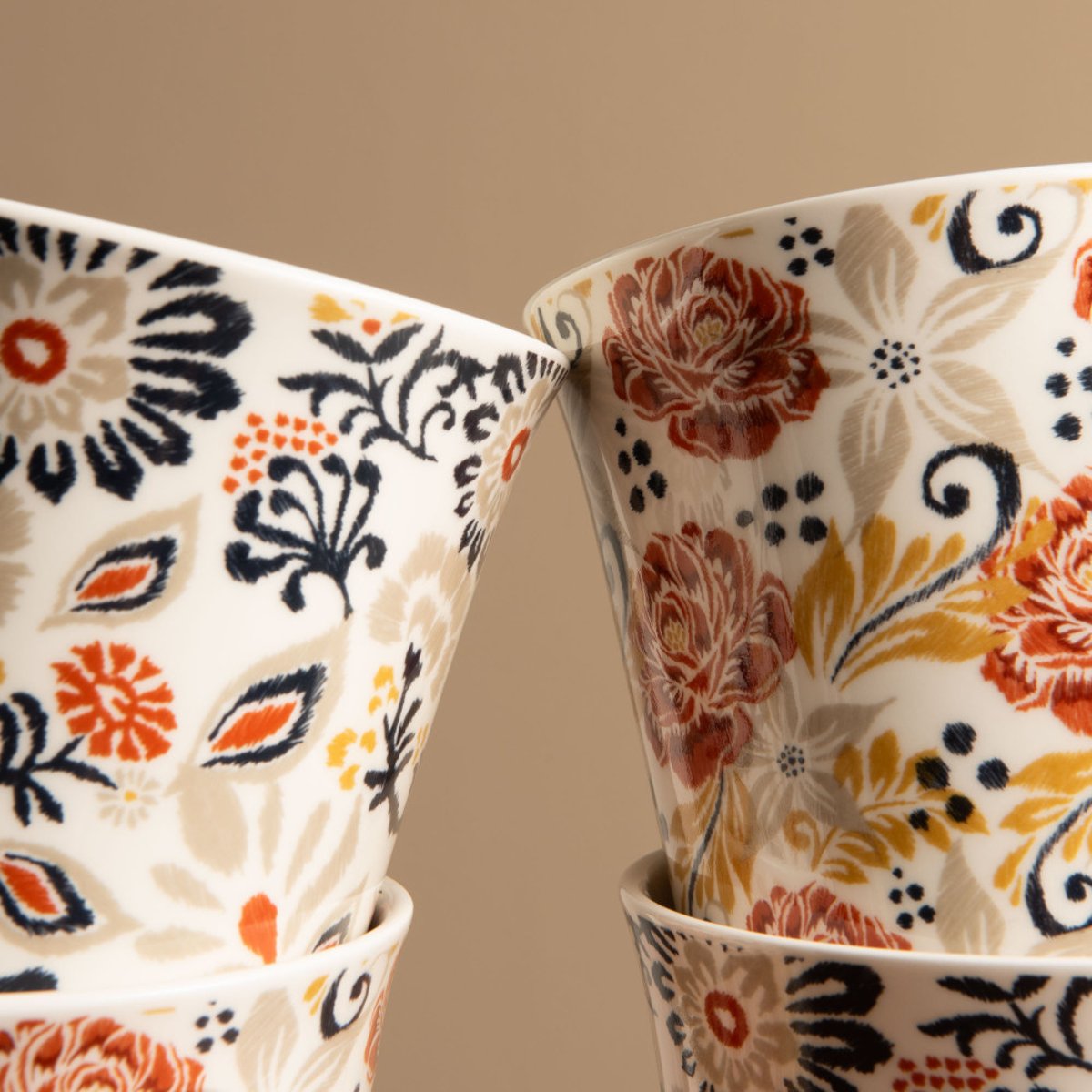 Coffret de 4 mugs Ornella 35 cl - ORNELLA multicolore, TABLE PASSION