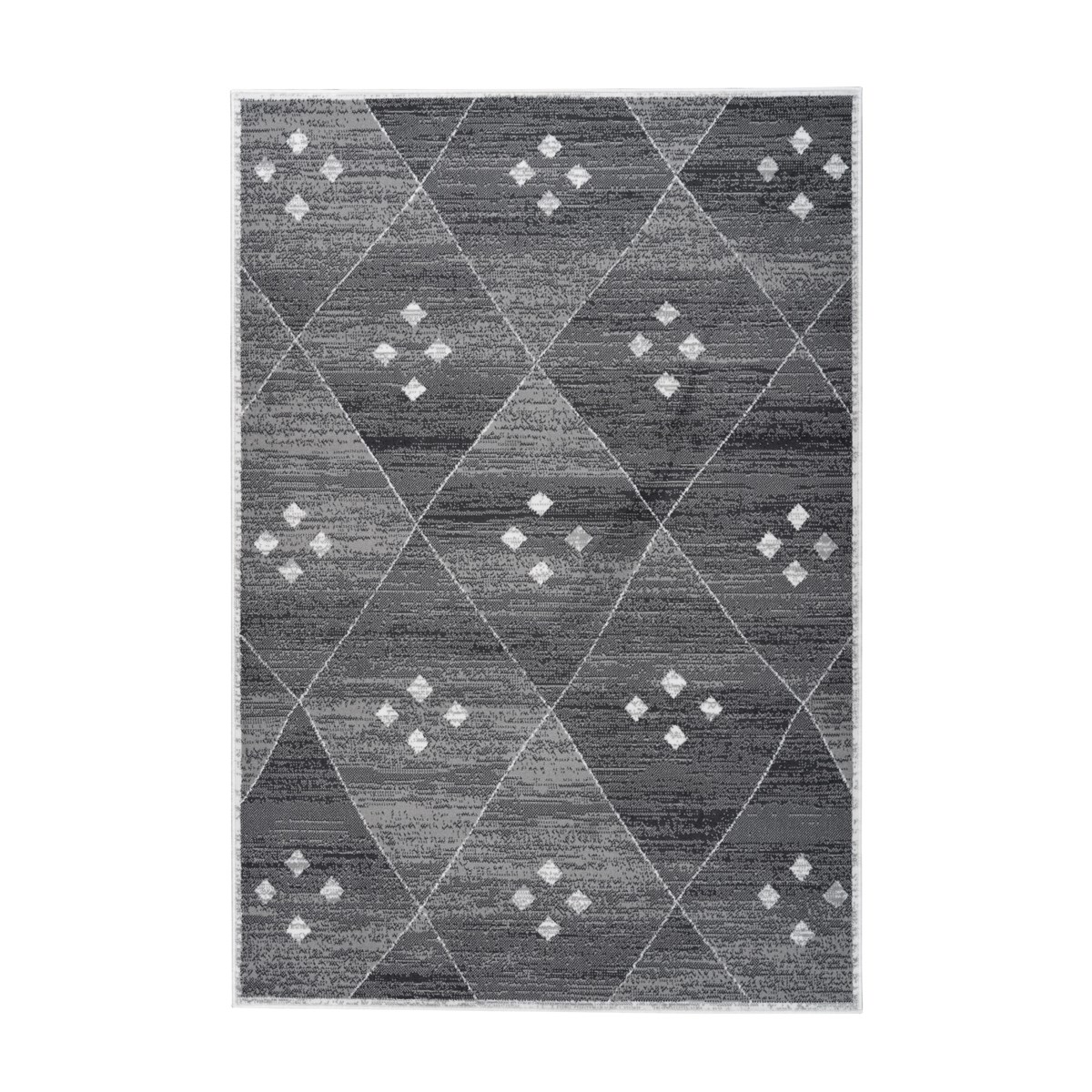 Tapis salon et chambre tissé plat OTTAWA gris, NOVATREND