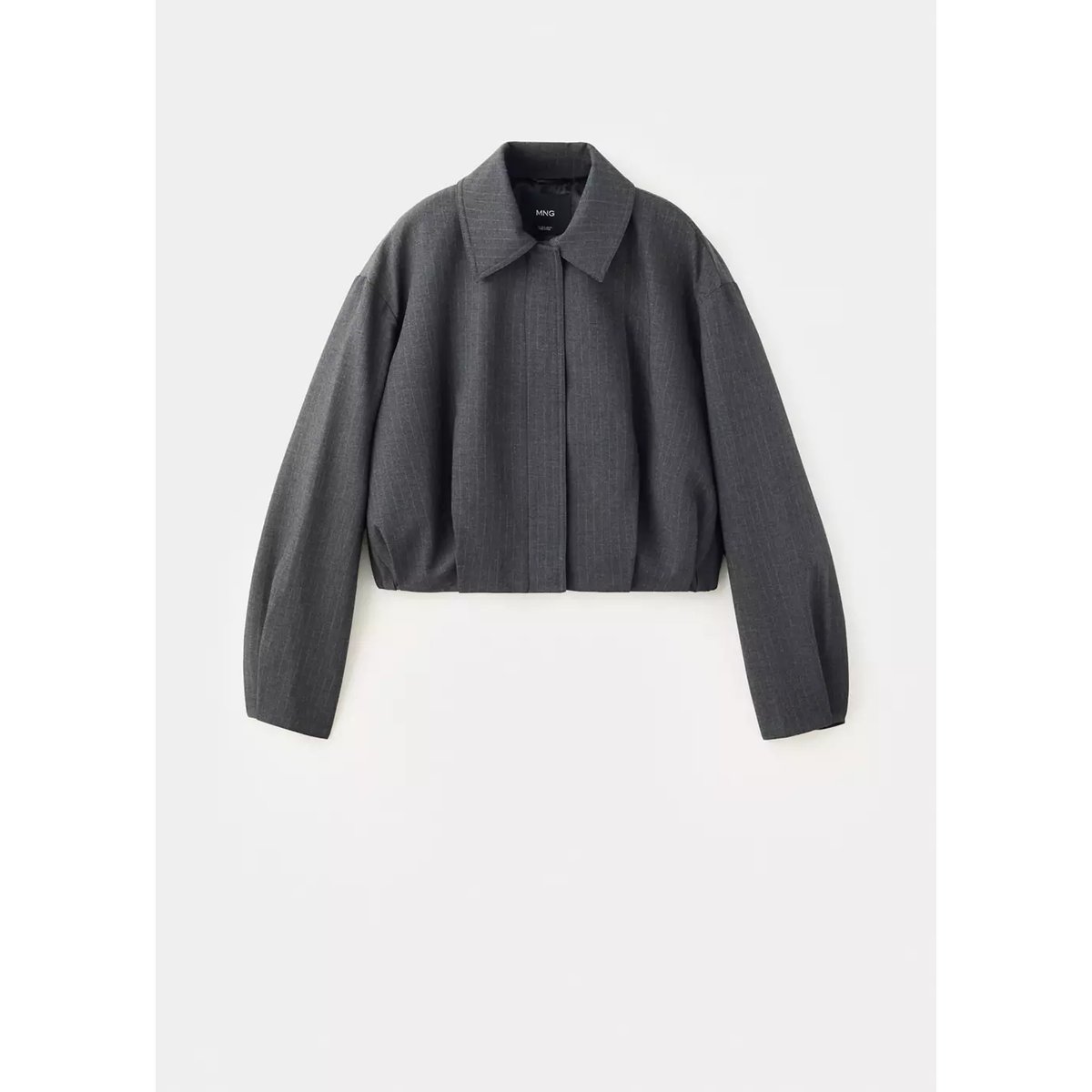Blouson bomber à rayures tennis gris, MANGO