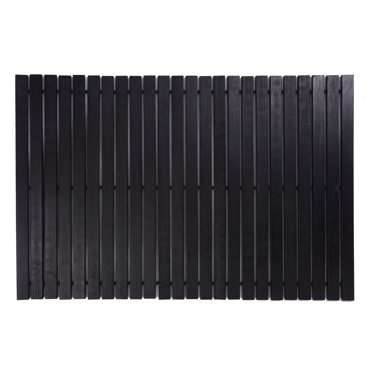 Tapis de douche caillebotis en bambou noir, DOUCEUR D'INTÉRIEUR